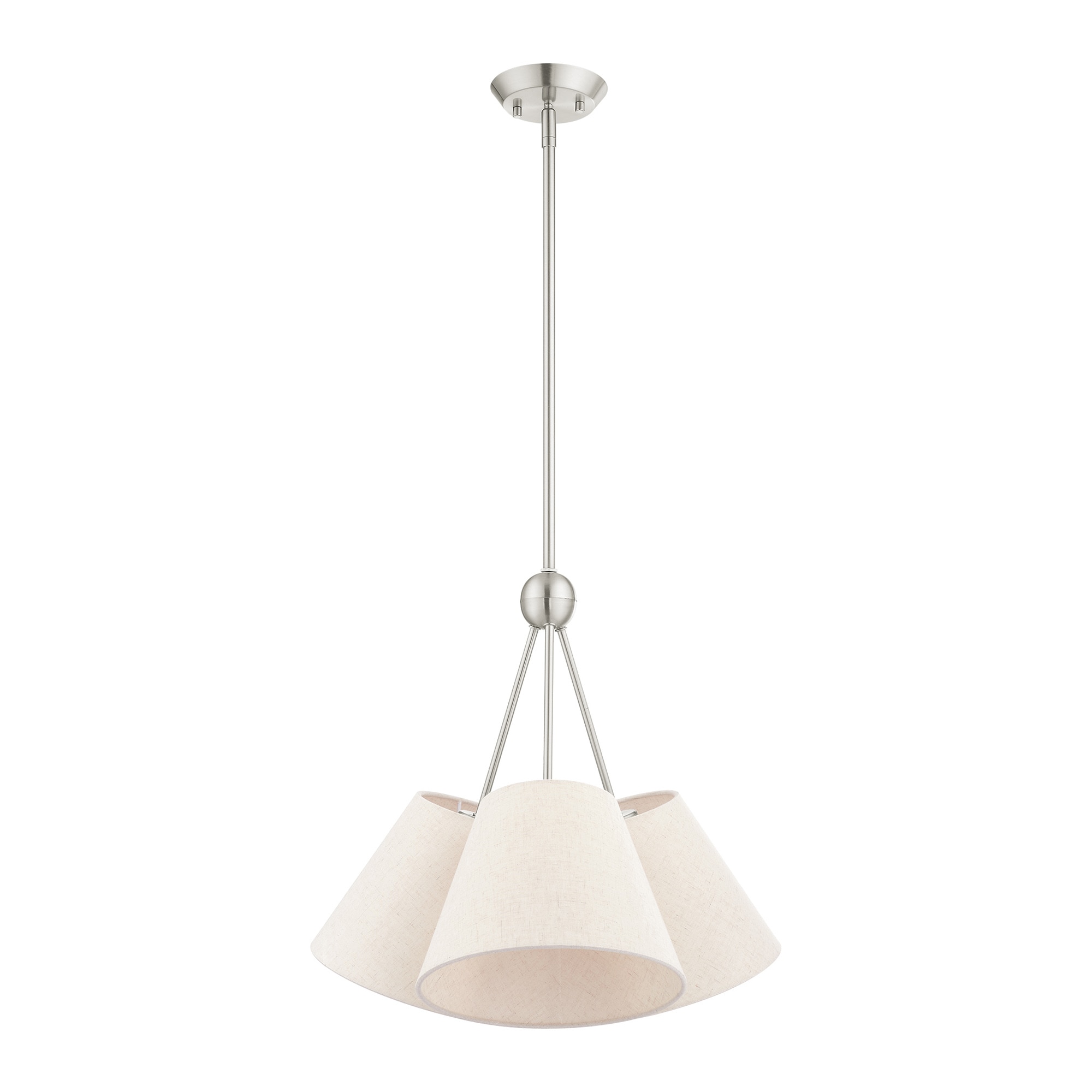 Livex Lighting 41383-91 Prato 3 -Light Brushed Nickel Modern/contemporary For Use in Bathrooms, Bedrooms, Dining Rooms, Foyers, Kitchens, Living Rooms Chandelier