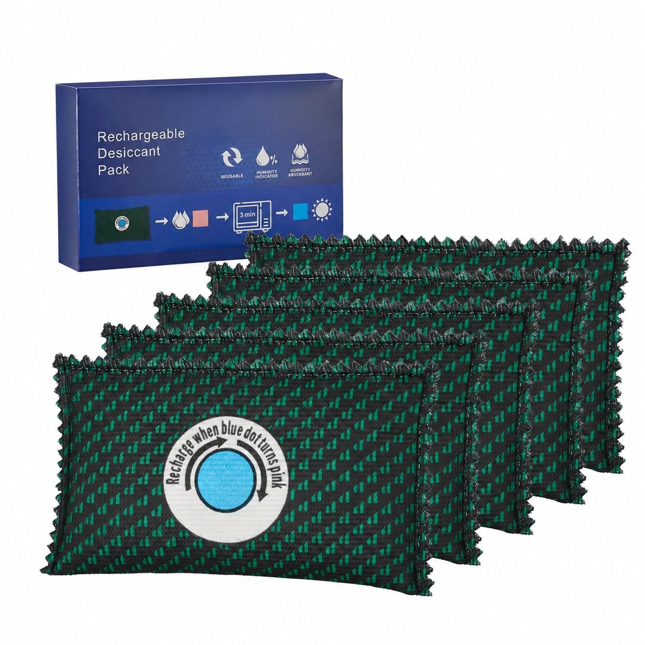 Misopily renewable power Desiccant Pack of Five Moisture Absorbers for ...