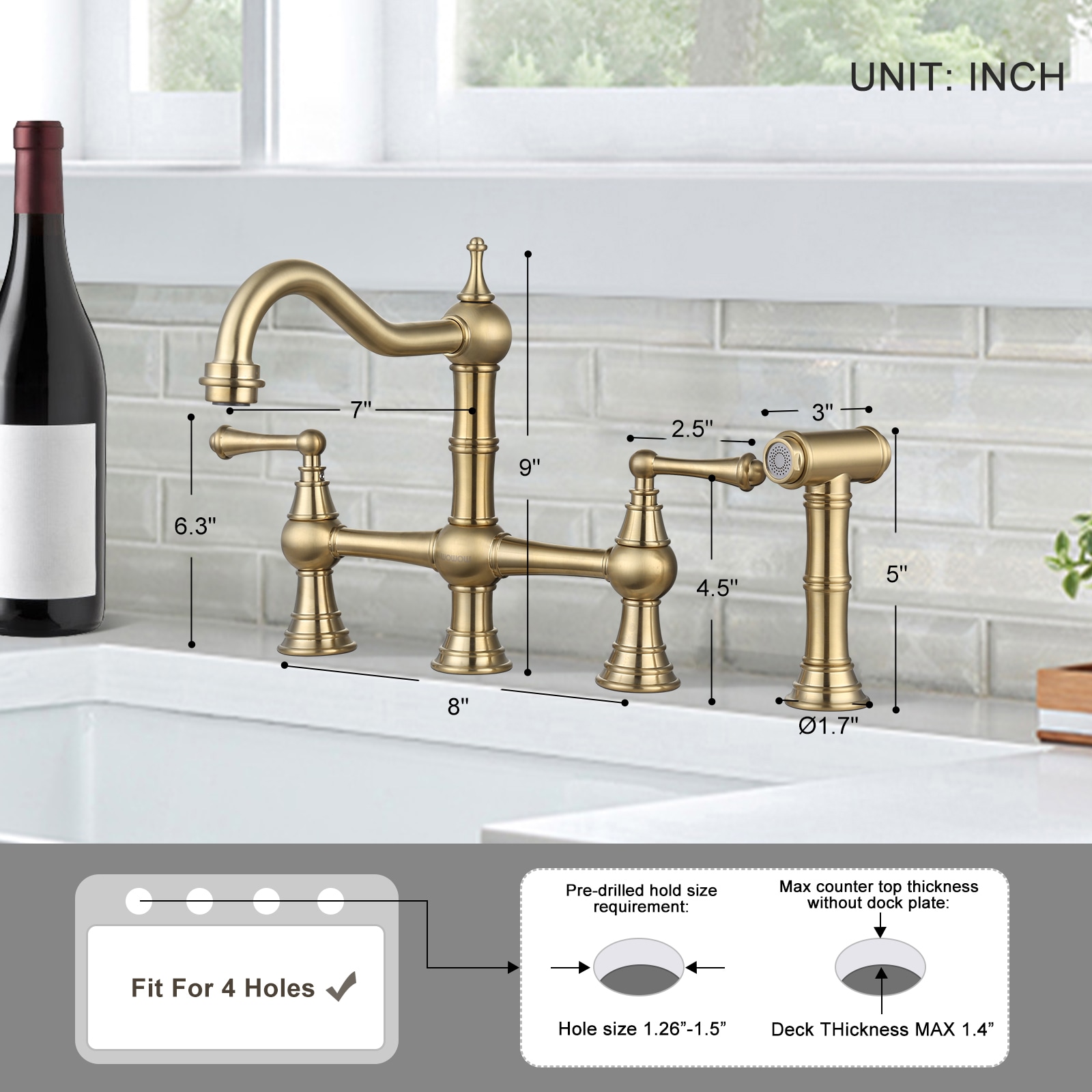 WOWOW 23115A1G-LW Kitchen-Faucets - View #5