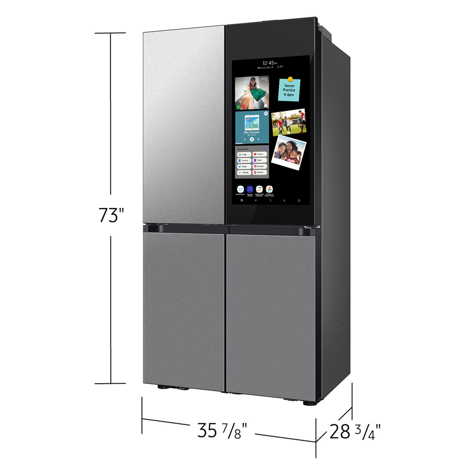 Stainless Steel 23 cu. ft. Smart French Door Refrigerator with Ice Maker