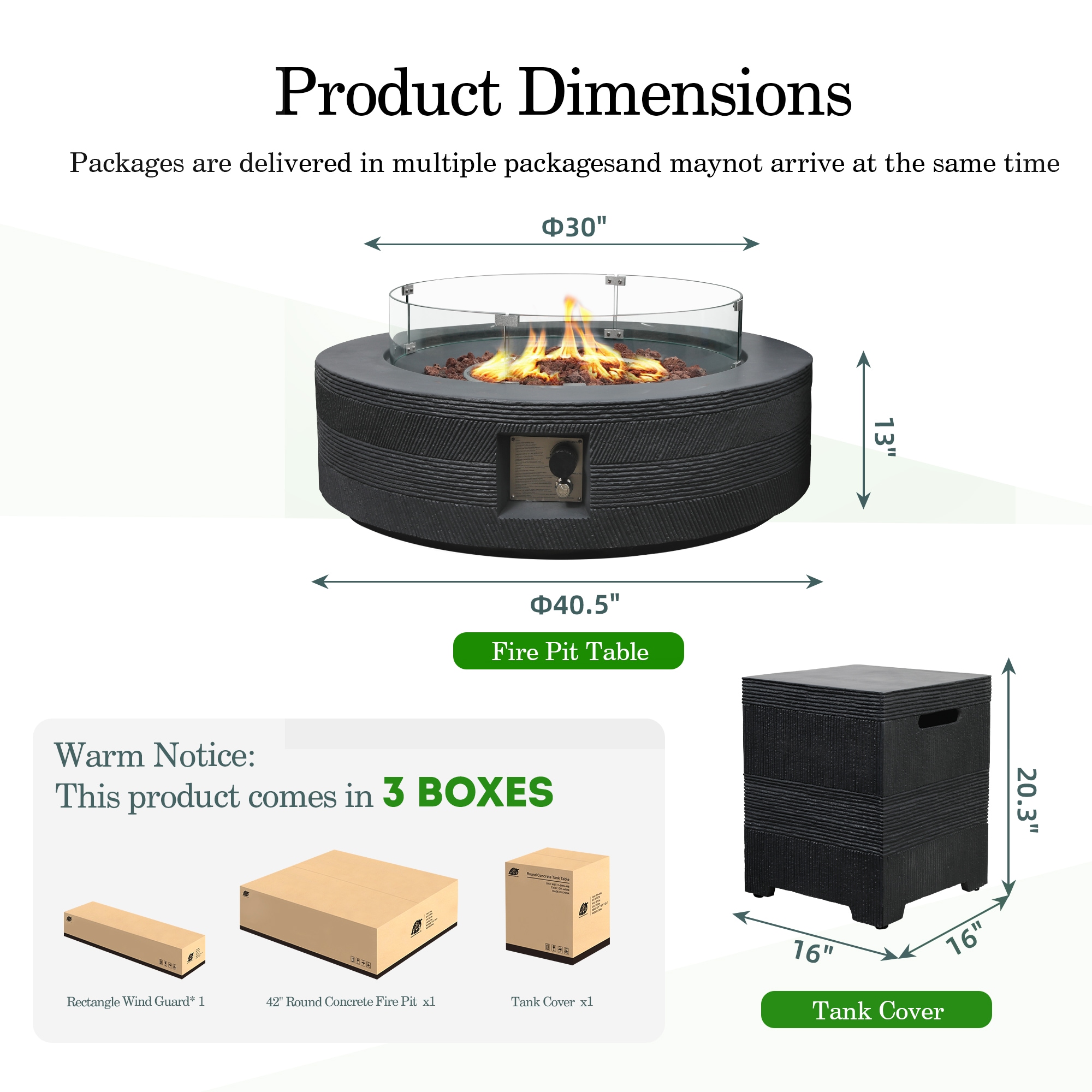 Patio Watcher LS-42MDK-XW-BW Outdoor-Gas-Firepits - View #3