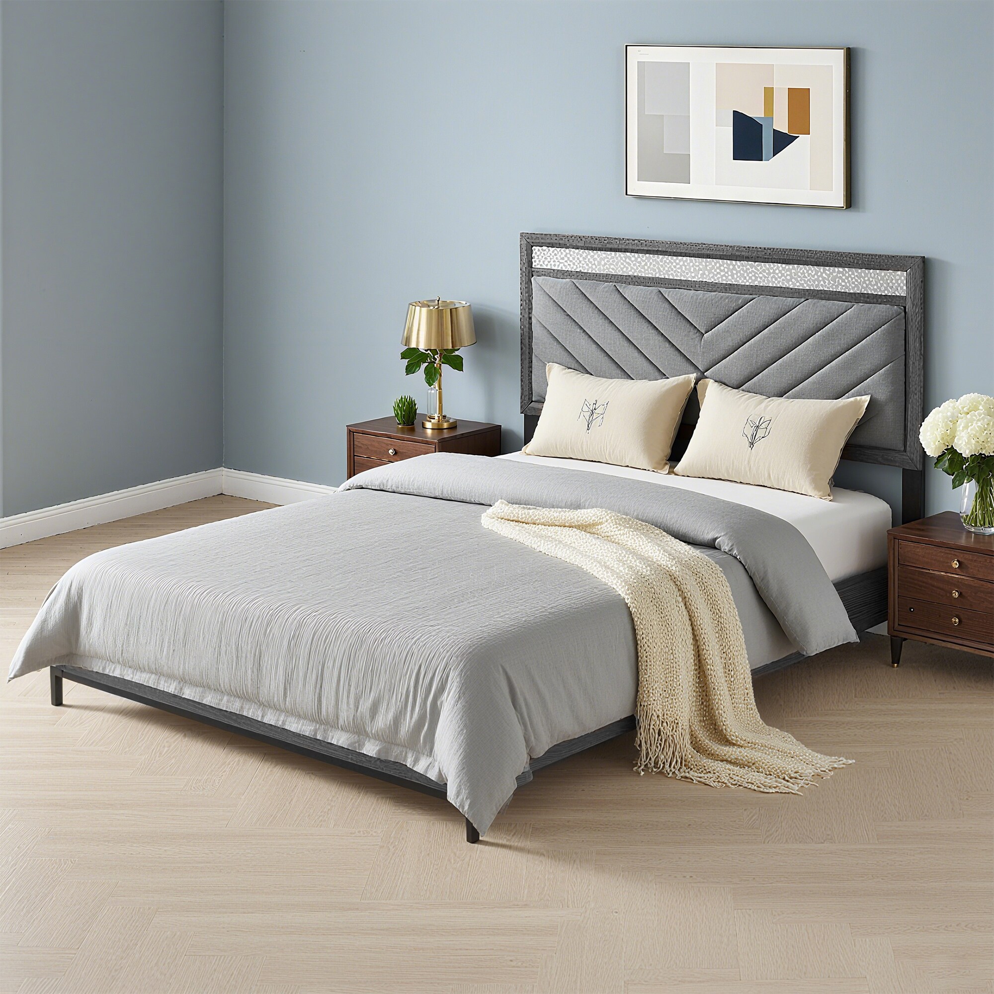 IHOMEadore MDFM7212GY-F-BED beds - View #2