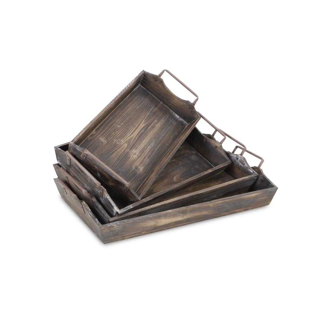 HomeRoots 4000483321 2.5-in x 22-in Brown Rectangle Serving Tray