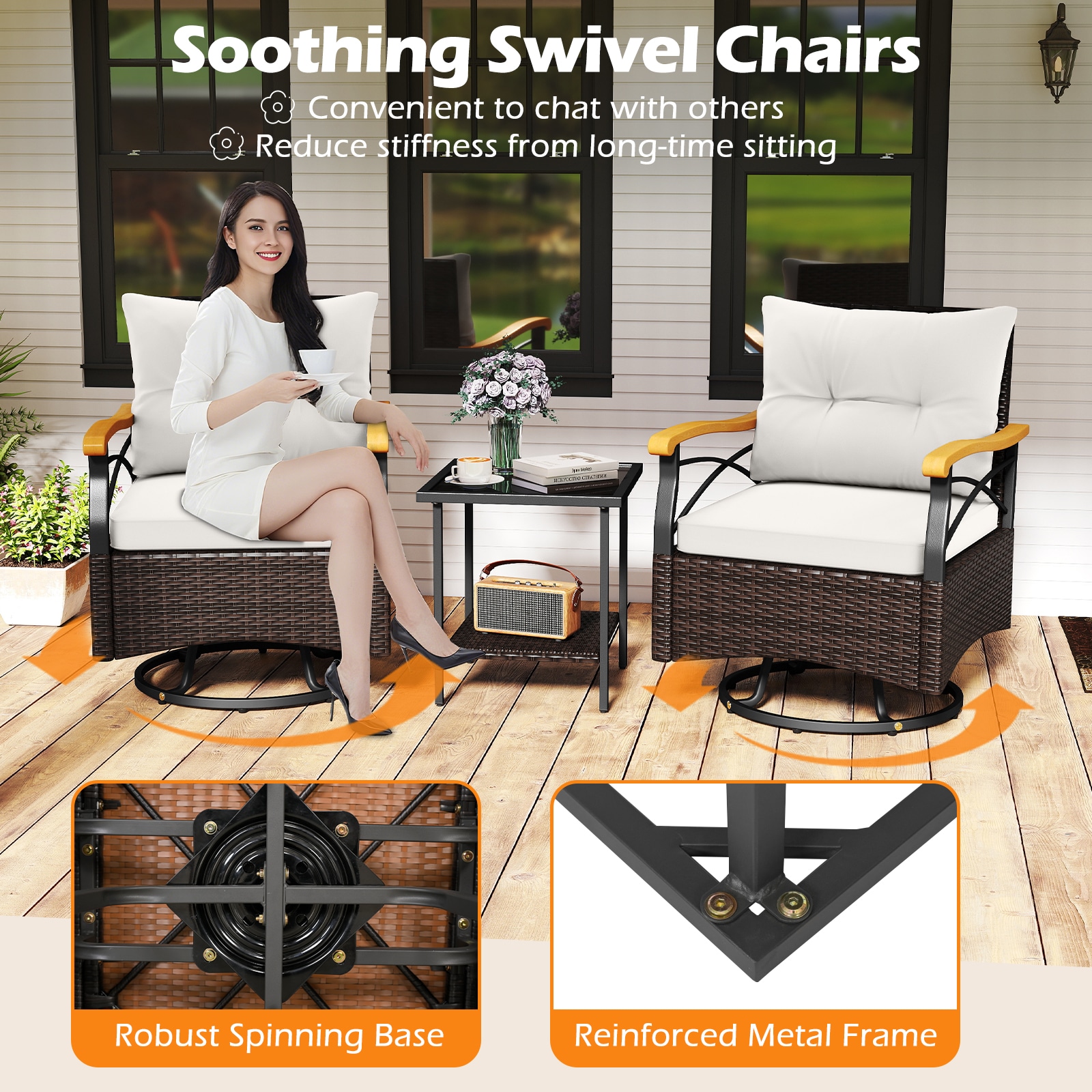 GZMR GM-DH-66005 Patio-Chairs - View #6