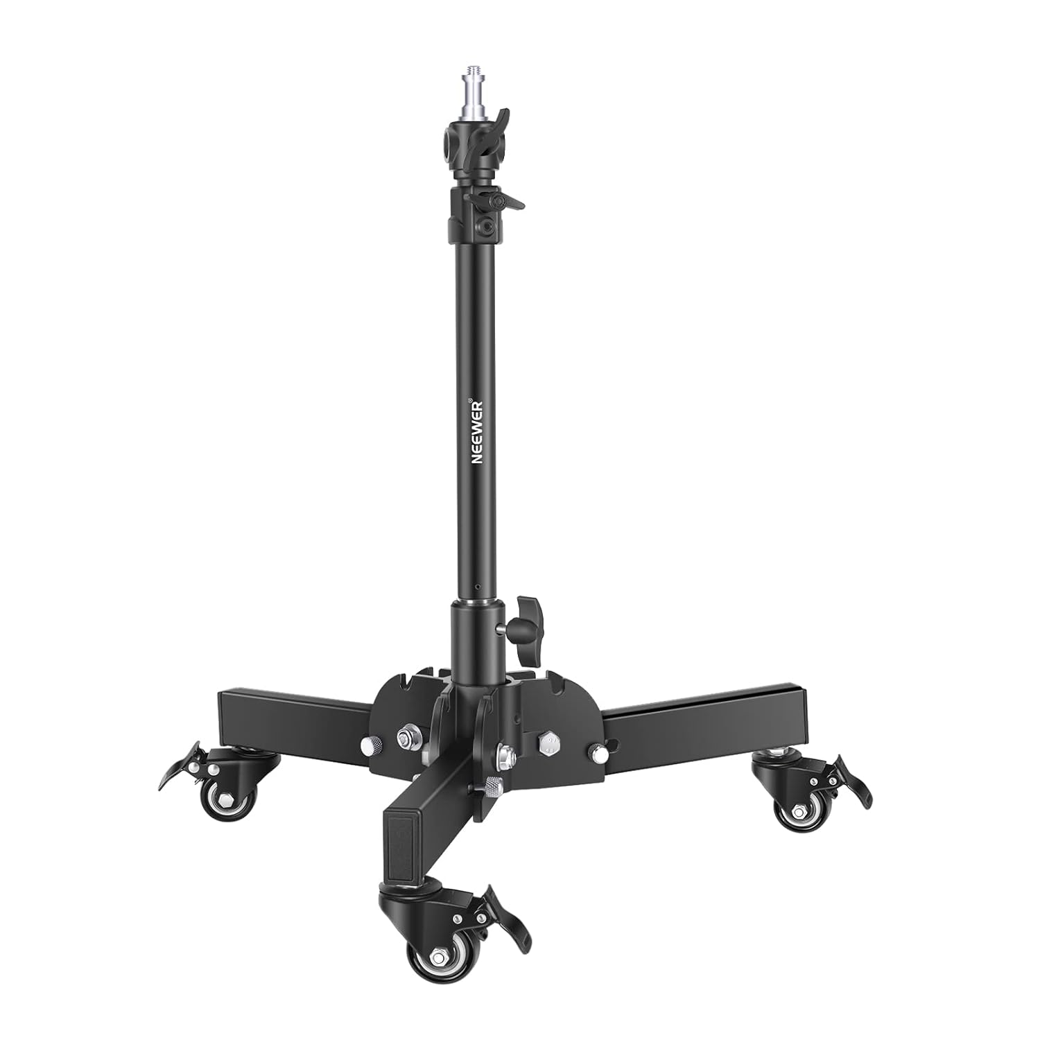 NEEWER Heavy Duty Foldable Light Stand with Locking Casters 2.4ft Max Height Adjustable Tripod for Low-Angle and Tabletop Photography Softbox Monolight and Strobe Lighting Equipment