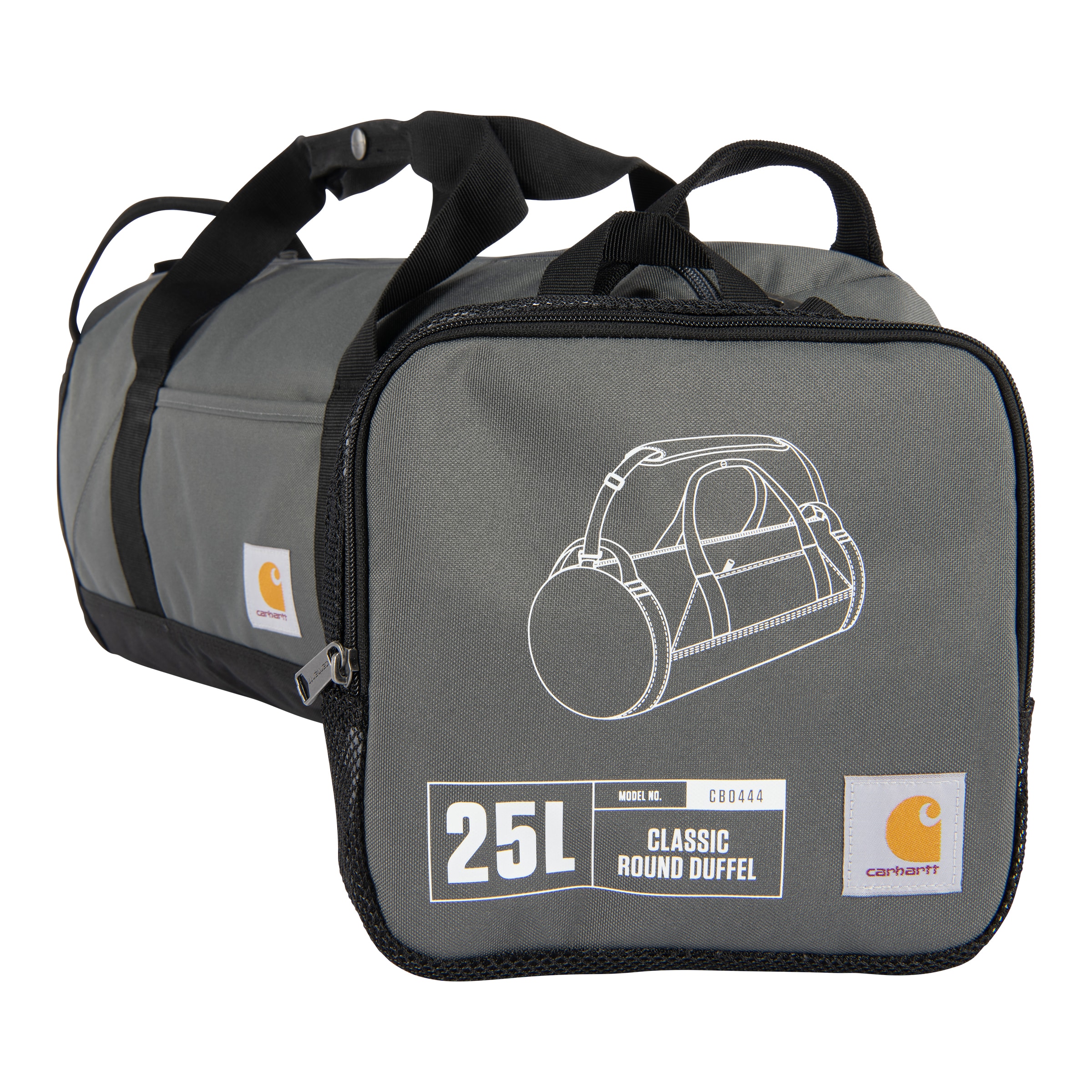 Carhartt B000044403999 19.5" X 10" X 9" Gravel Polyester Softshell Duffel bag