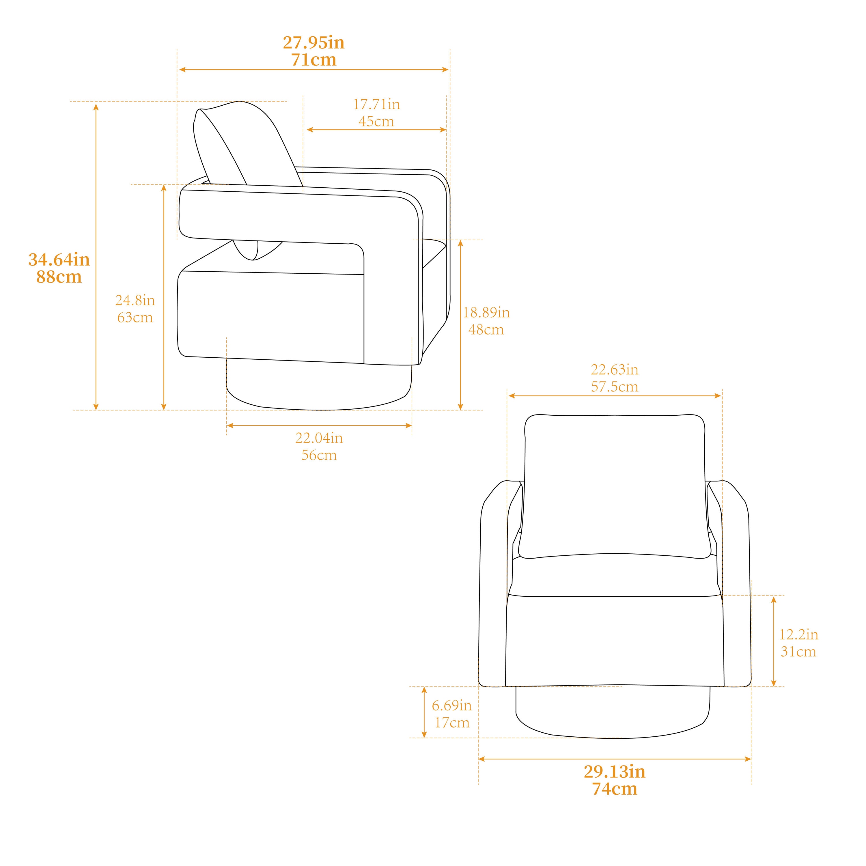 Hrinhom HC-W1108-NAVY chairs - View #12