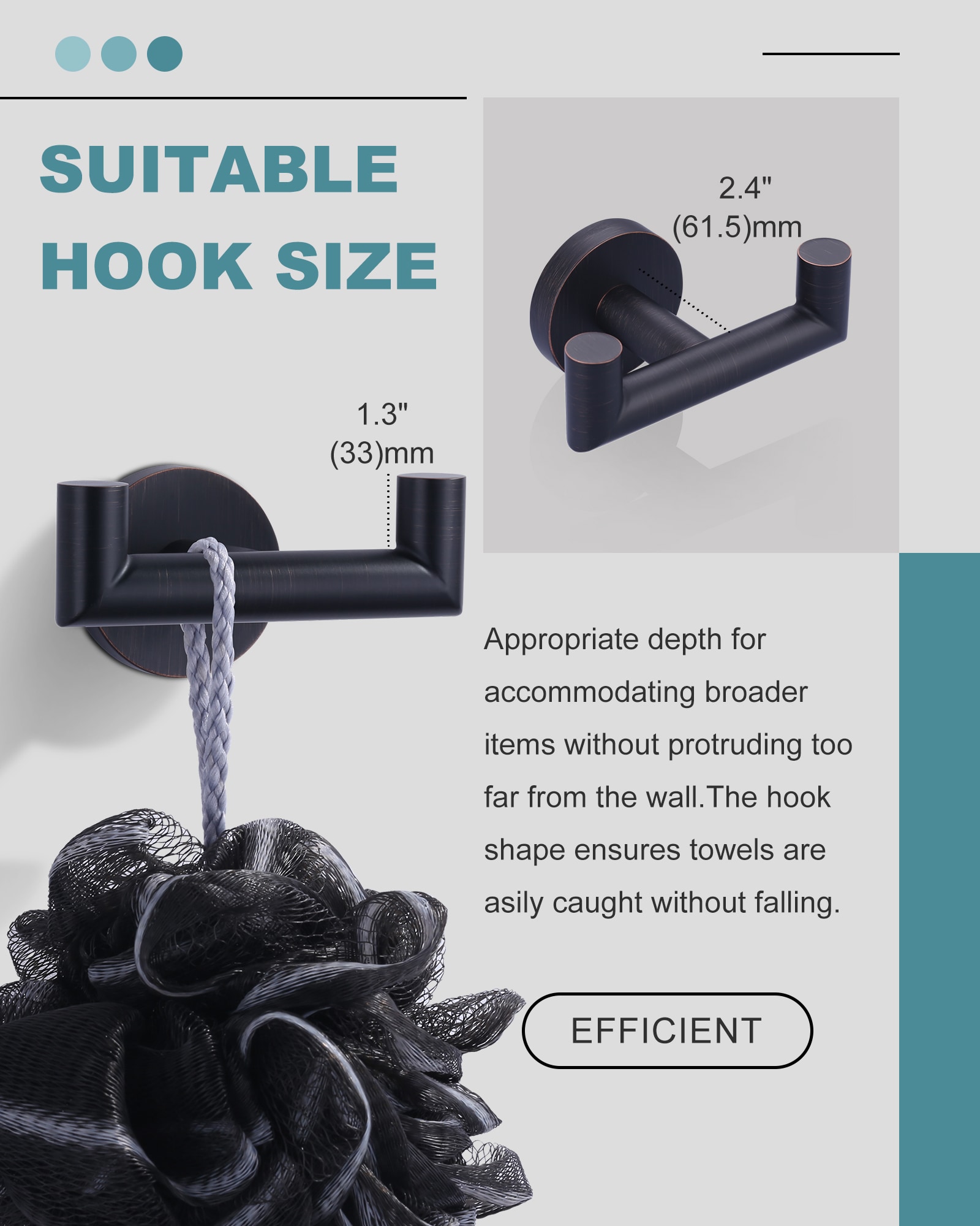 WOWOW 483307RB Robe-Hooks - View #4