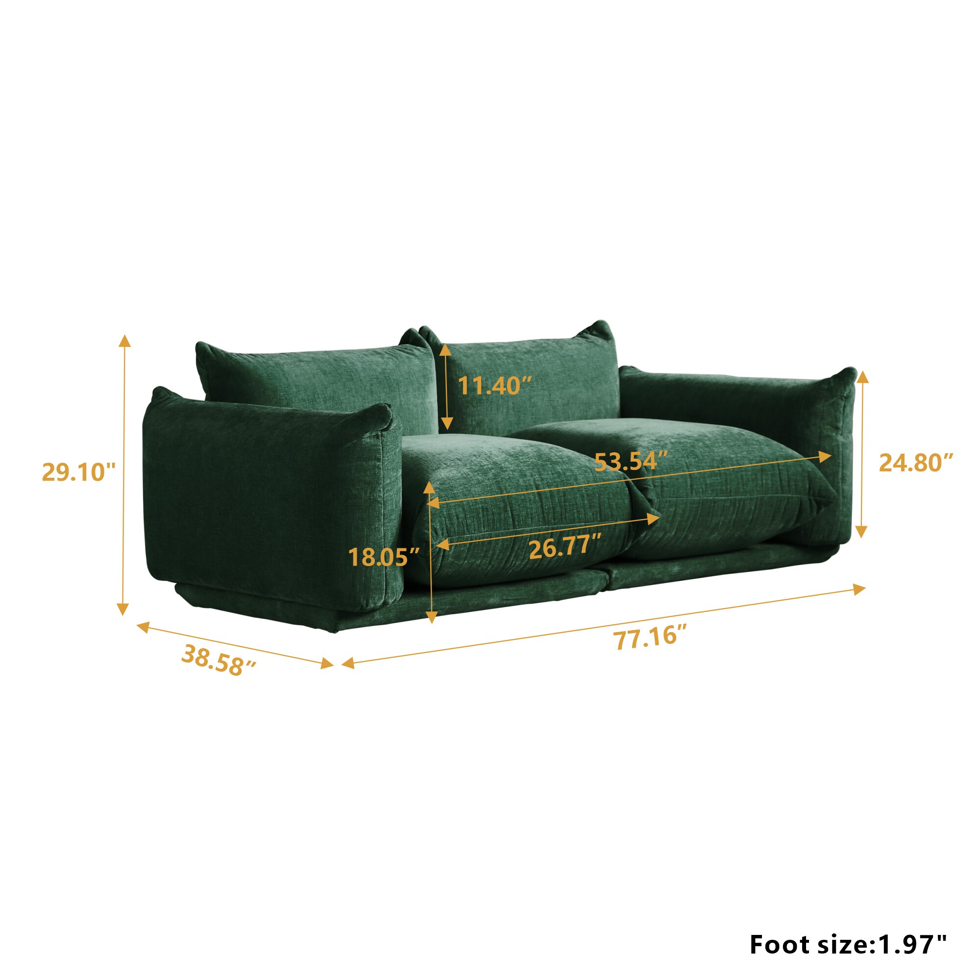 BuotiqHom DH-A-119GN-S2 Sofas-Loveseats - View #3