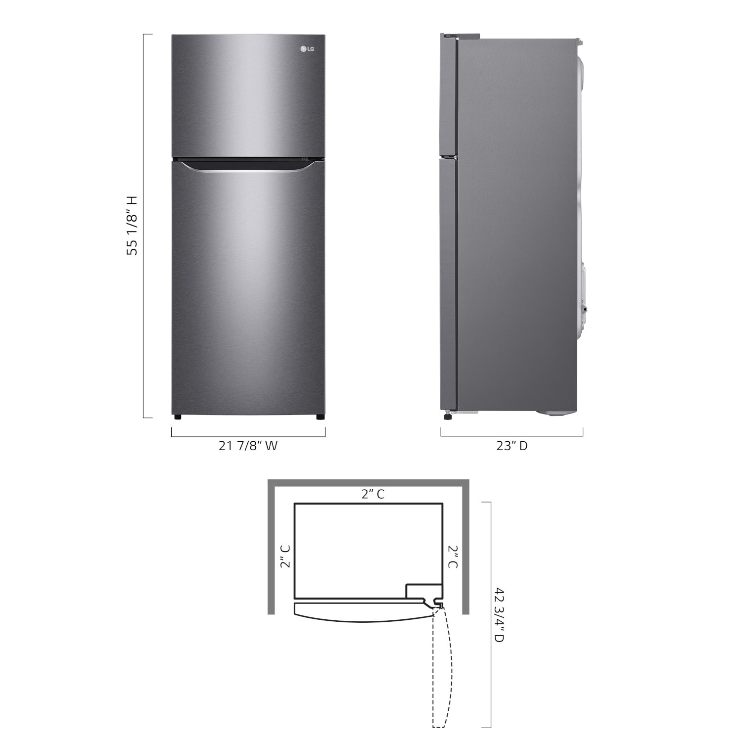 LG LRTNC0705V Top-Freezer-Refrigerators - View #10