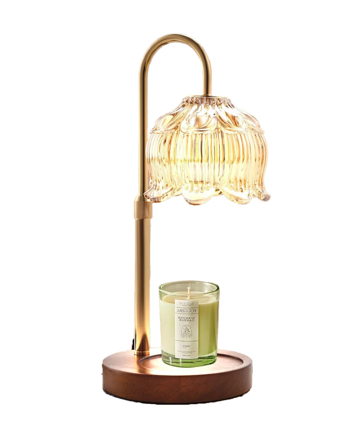 Etokfoks -  Multi Colored Candle Warmer Lamp with Timer and Dimmer Adjustable Height for Home Decor