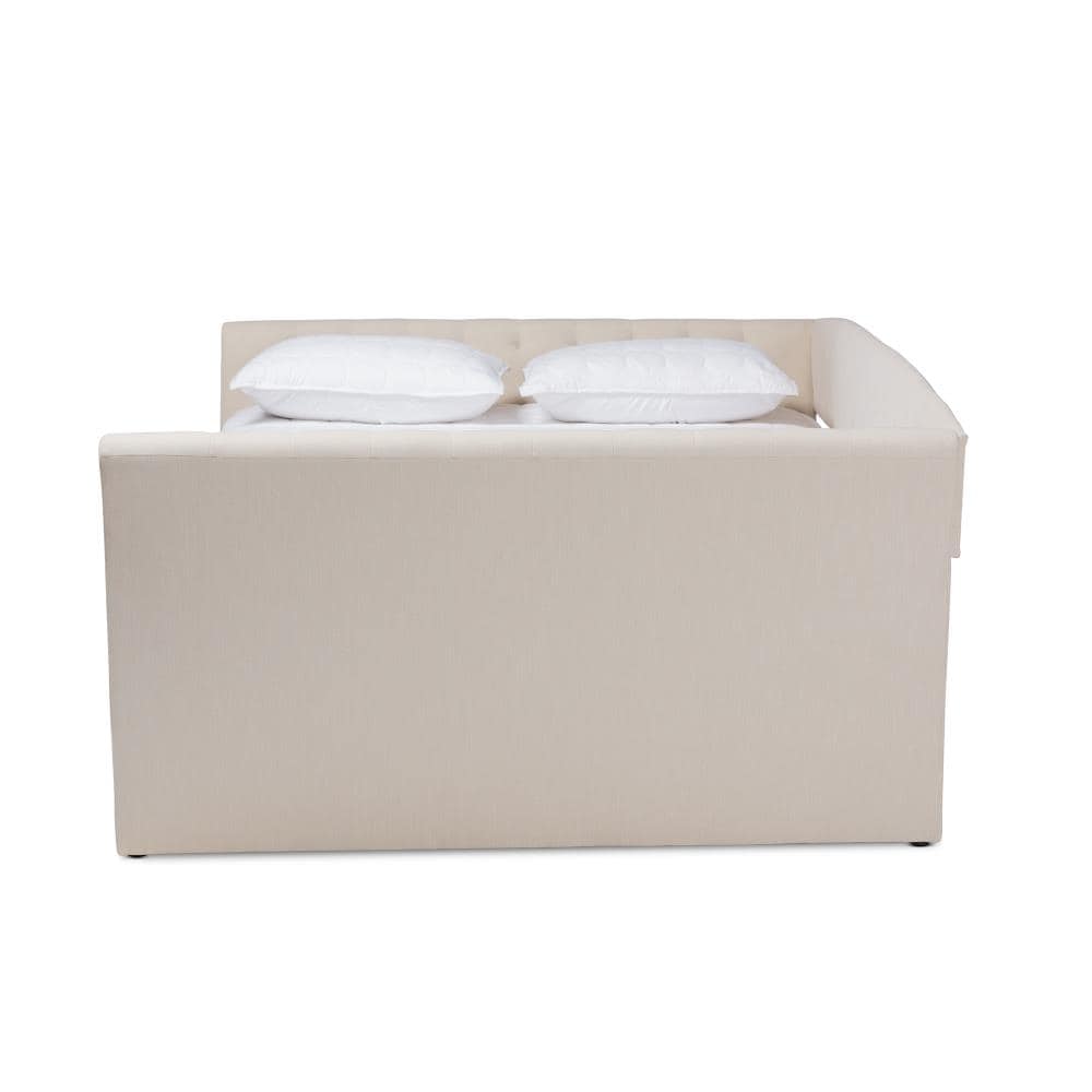 Baxton Studio Delora Beige Full Upholstered Daybed At Lowes.com