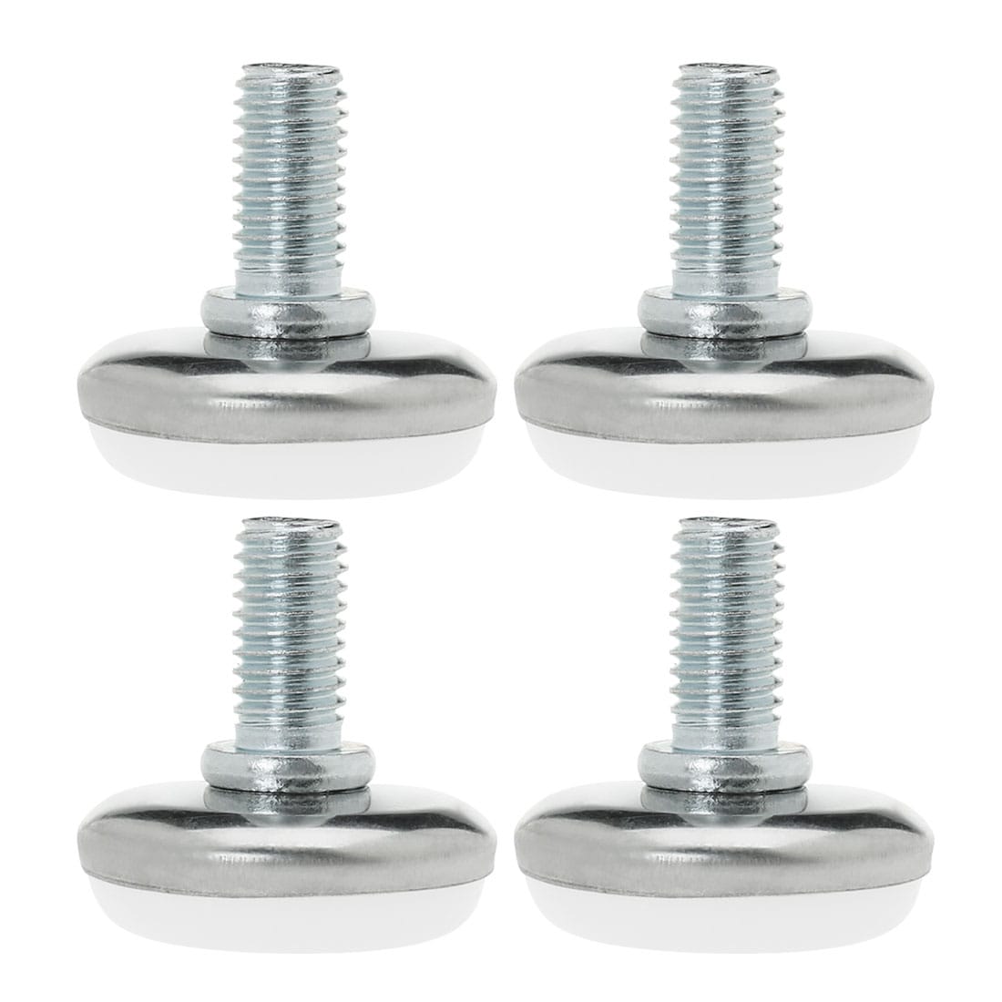 Unique Bargains 4pcs M8 x 25 x 30mm Screw on Furniture Glide Leveling Feet Floor Protector Adjustable Leveler for Chair Machine Leg