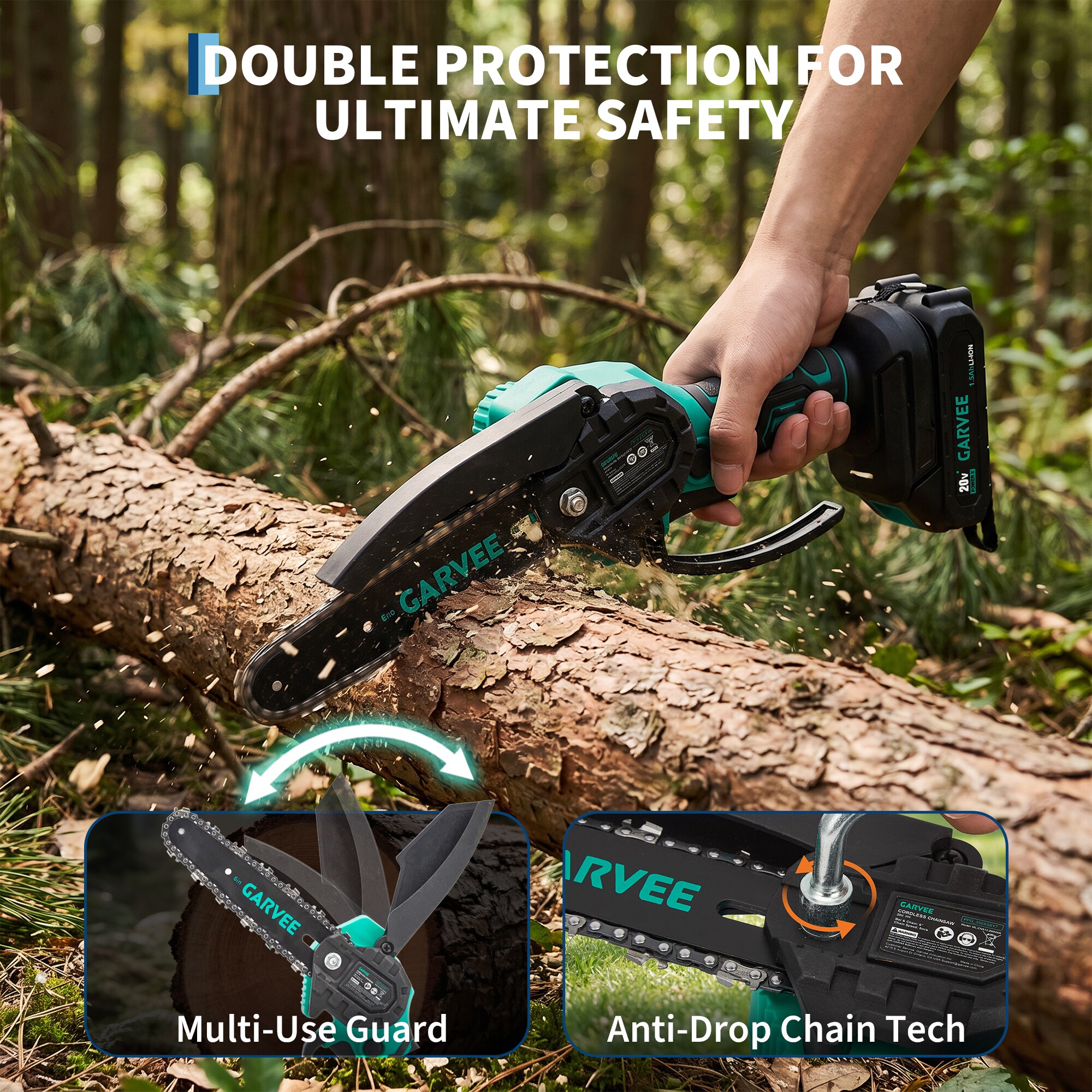 DEXSO CFI-N-E8-JRDJD8T2WAY Cordless-Chainsaw - View #7