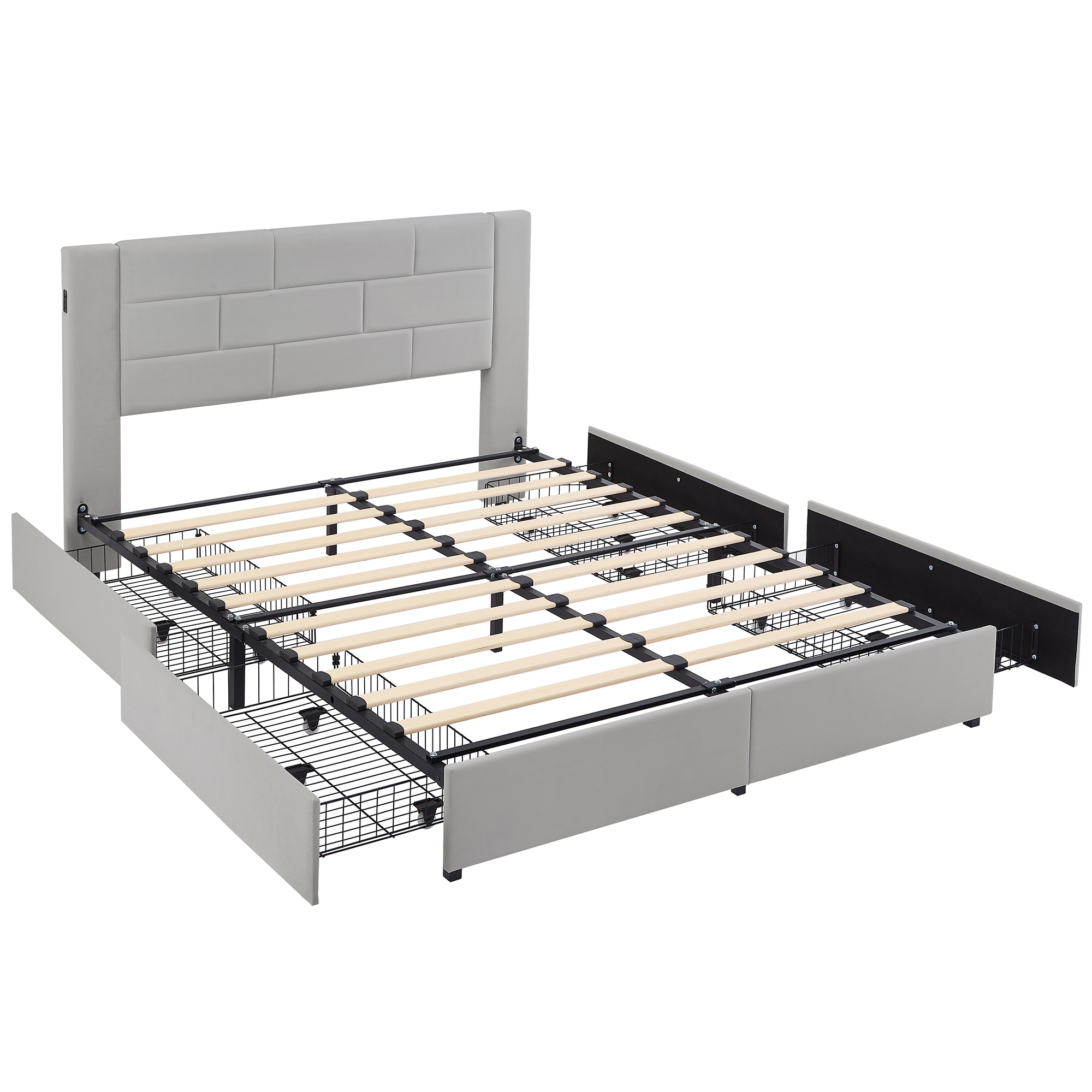 Vecelo LOE-FB12-LGRY-UP beds - View #8