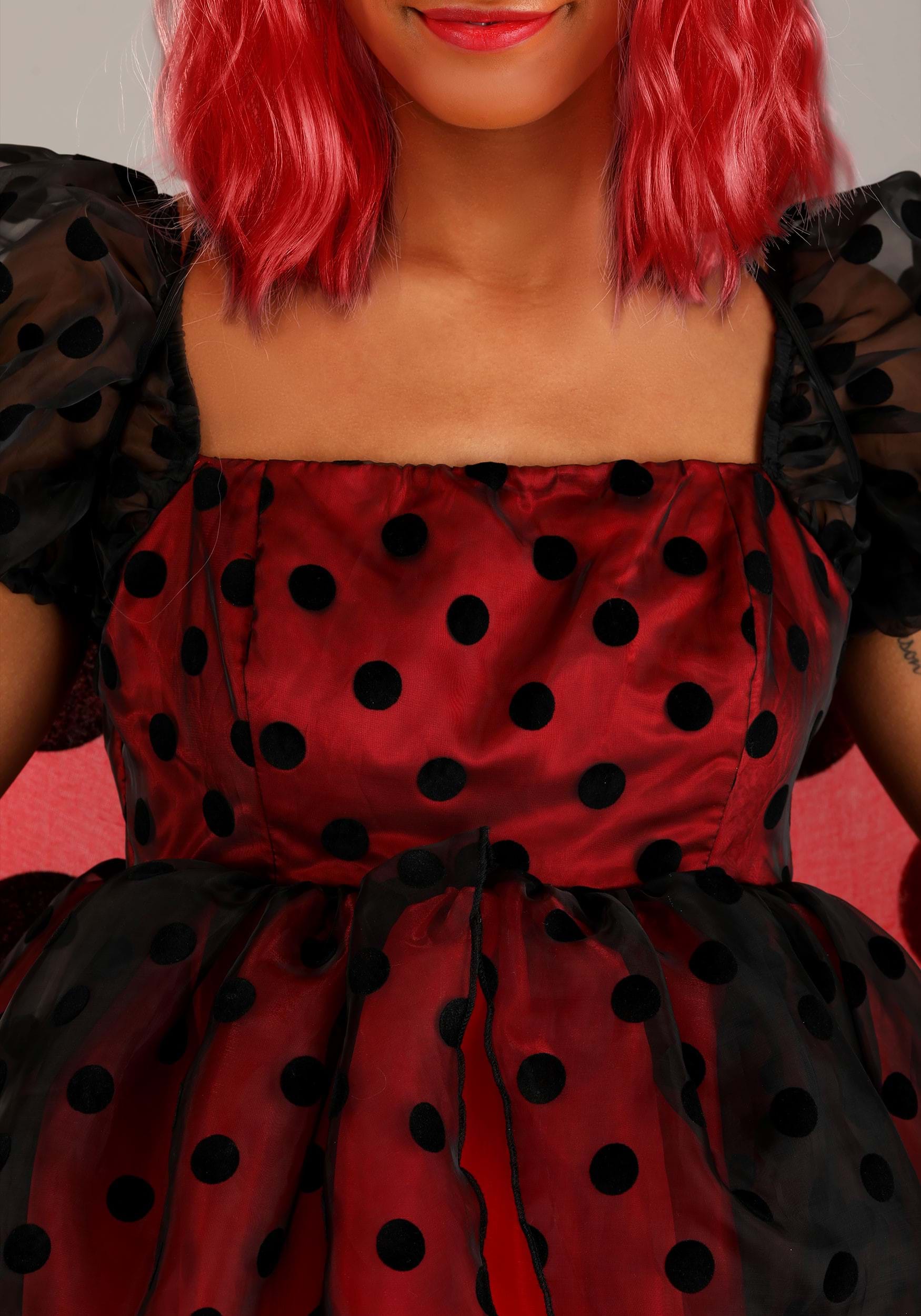 Women's Flirty Ladybug Costume Dress | Women's Bug Costumes | Adult | Womens | M | Black/Red | FUN Costumes