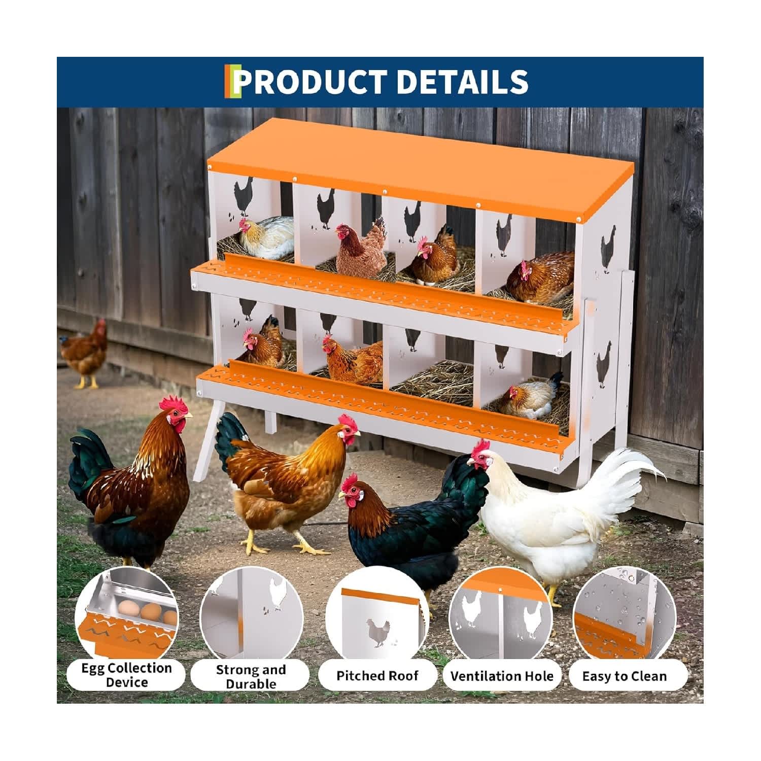 Qeetex GGL-PPG-33LQWDPP Chicken-Coops-Rabbit-Hutches - View #7
