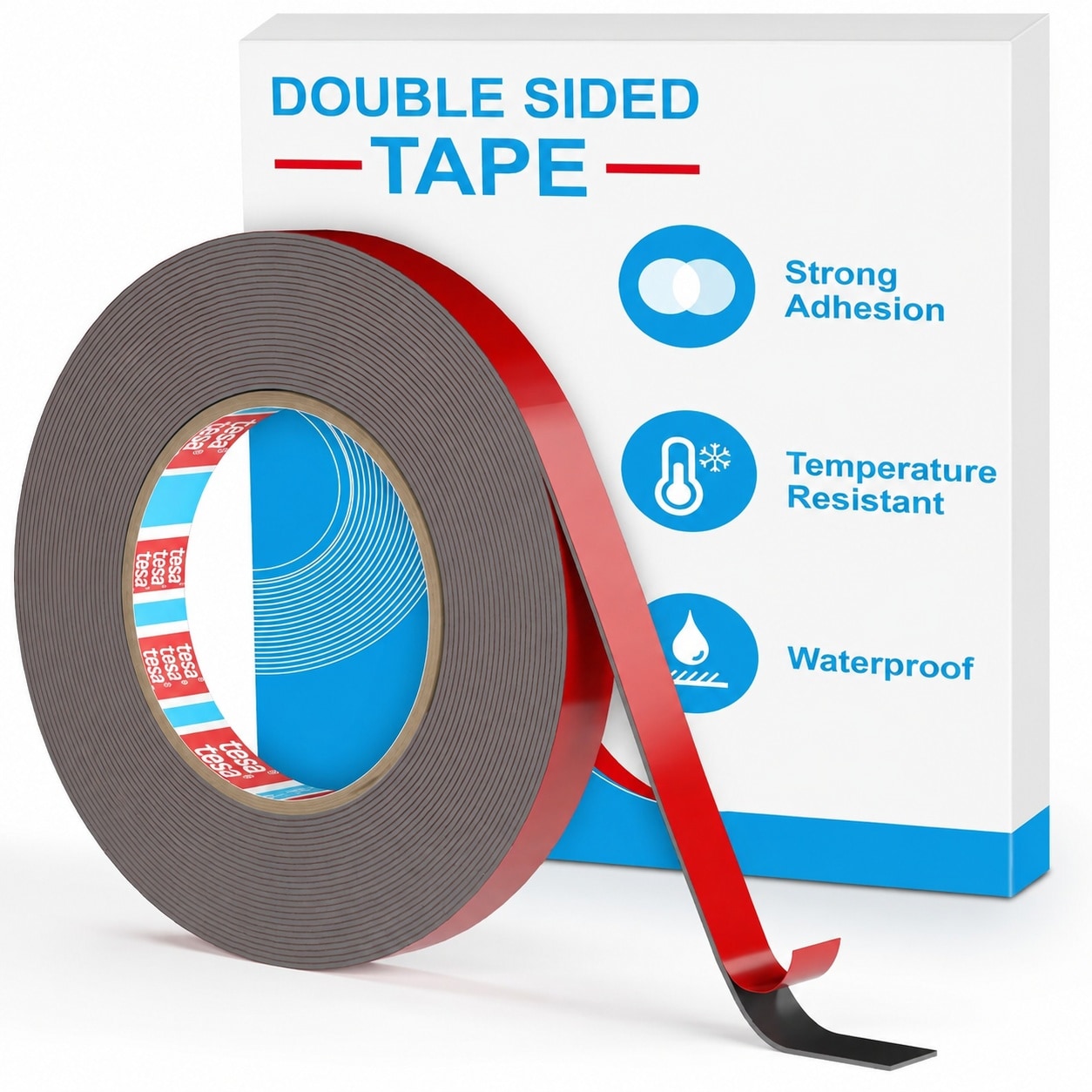 Aoibox  Double Sided Tape Heavy Duty Tesa Adhesive Mounting Tape Waterproof 0 59IN x 27FT Strong Acrylic Foam Tape