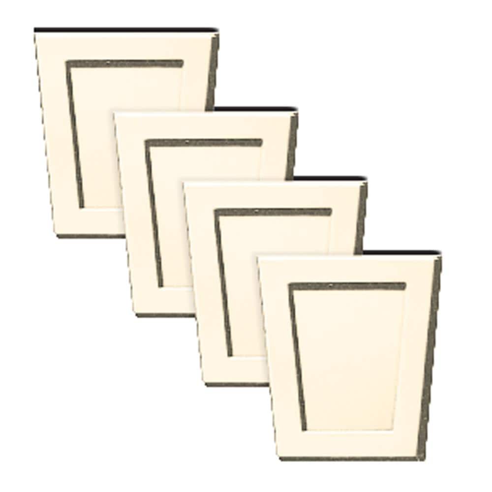 Builders Edge 180020001021 4 -Pack 4-in x 4.5-in Sandstone Beige Polypropylene Gable Vent Keystones
