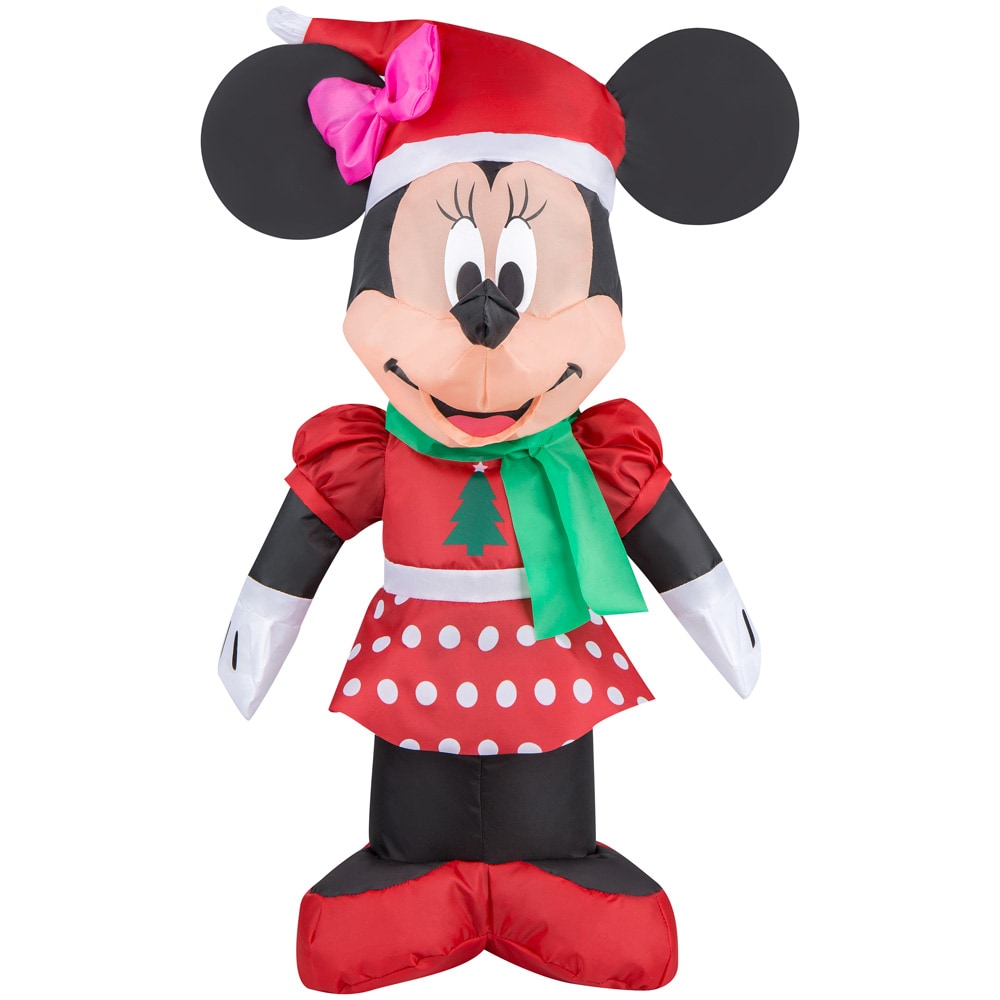 Disney 1 87 Ft Minnie Mouse Christmas Inflatable At Lowes Com   47669807 