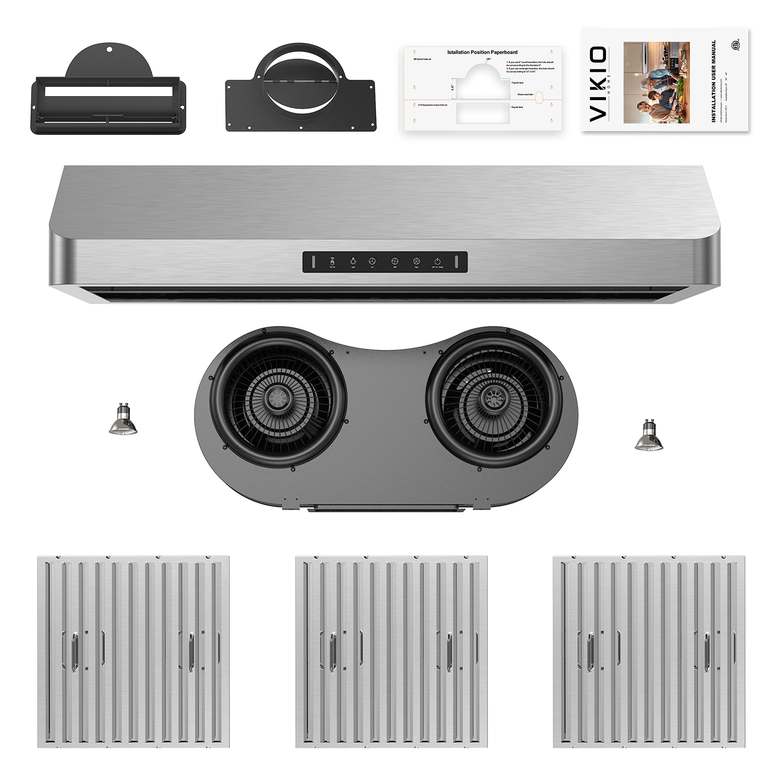 VIKIO VIKC0136BSS Undercabinet-Range-Hoods - View #14