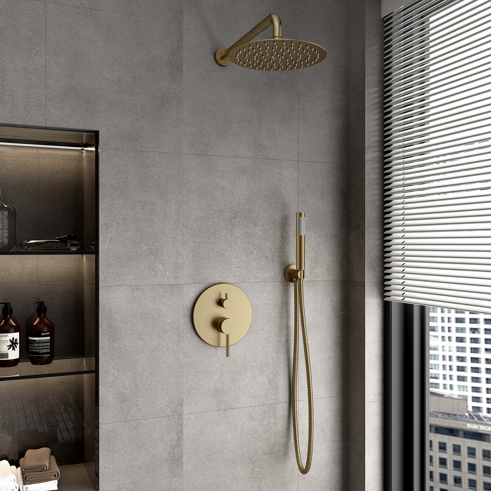 Mondawe AM-S133A2-10BG Showerhead-Bar-Panels - View #2