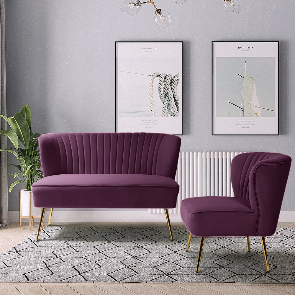 14 Karat Home SFM0140-PURPLE Sofas-Loveseats - View #2