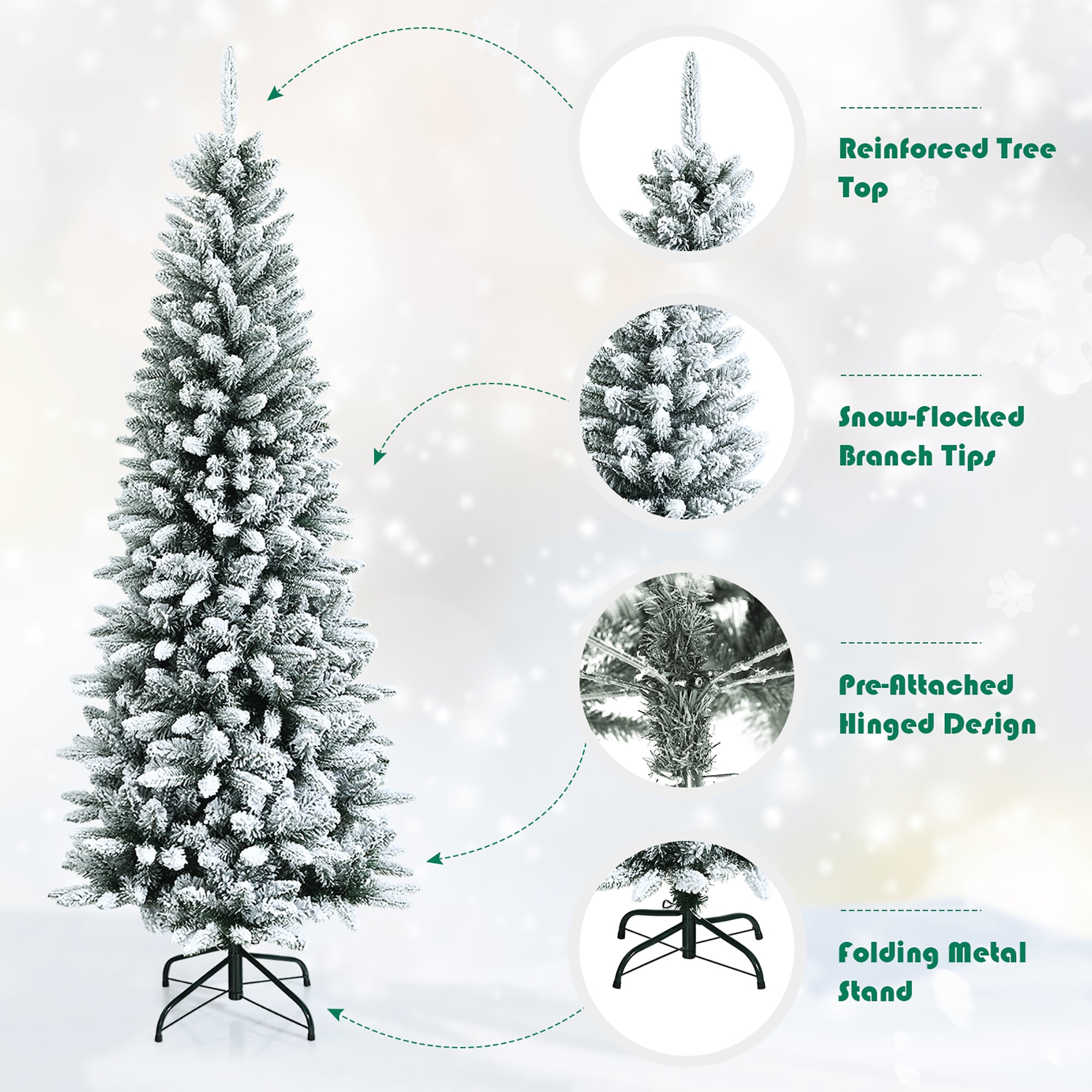 Costway CM23572 Artificial-Christmas-Trees - View #3