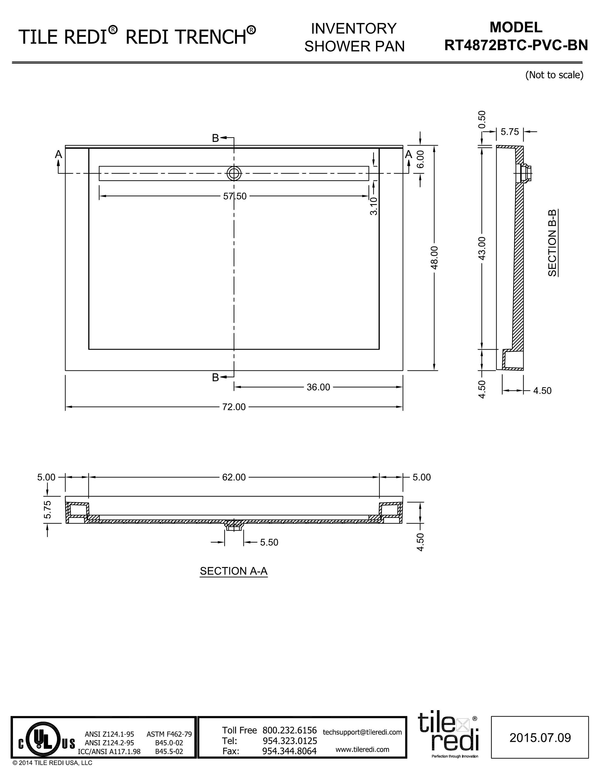 Tile Redi RT4872BTC-PVC-BN Shower-Floors - View #8