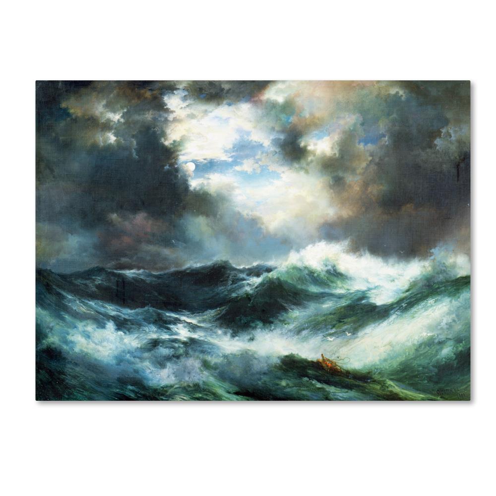 Trademark Fine Art BL01537-C2432GG Framed 24-in H x 32-in W Coastal Print on Canvas