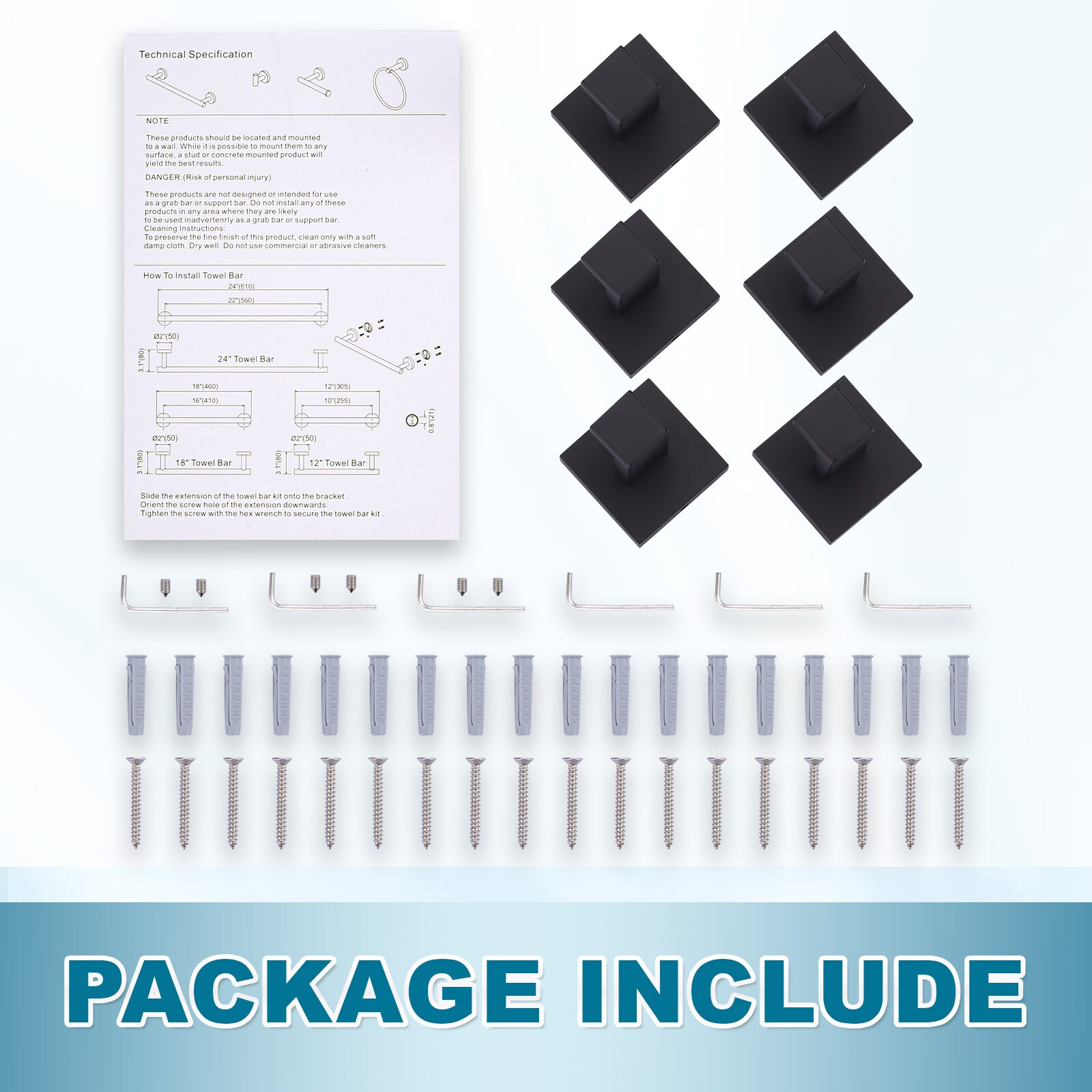 WOWOW 4060101BX6-LW Robe-Hooks - View #9