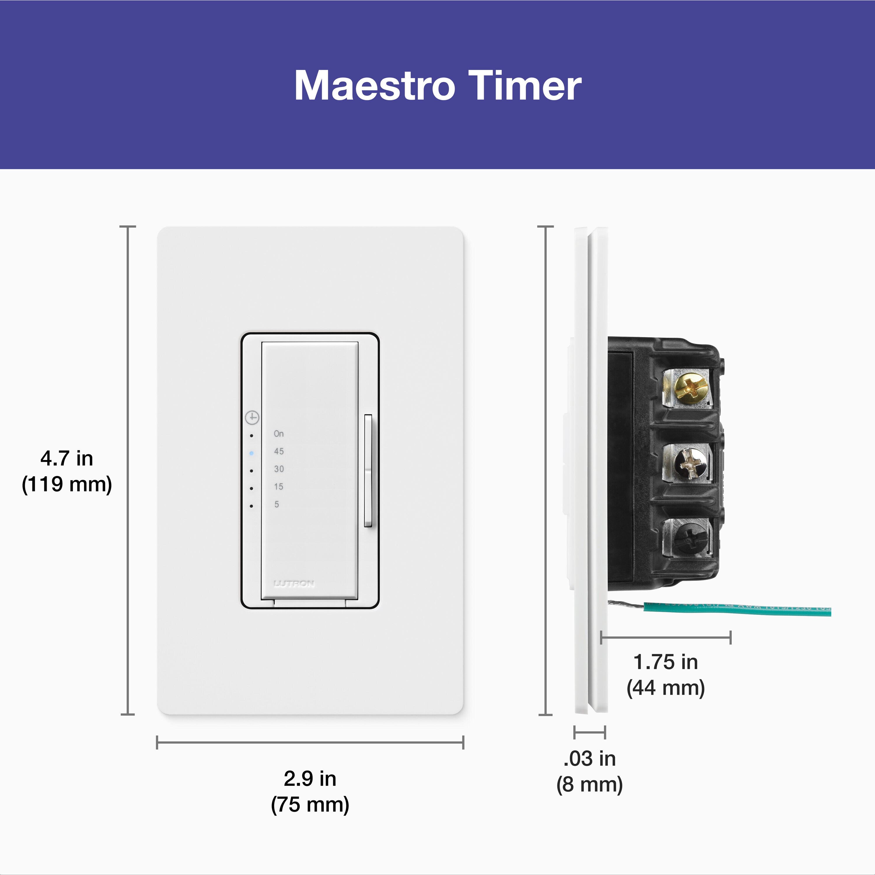 Lutron MA-T51MNB-WH timers - View #4