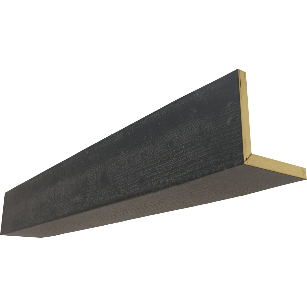 Ekena Millwork BMRS2C0080X080X120ES Rough Sawn Endurathane Faux Wood 1-in x 8-in x 120-in Aged Ash Finished Polyurethane L-Shaped Decorative Beam