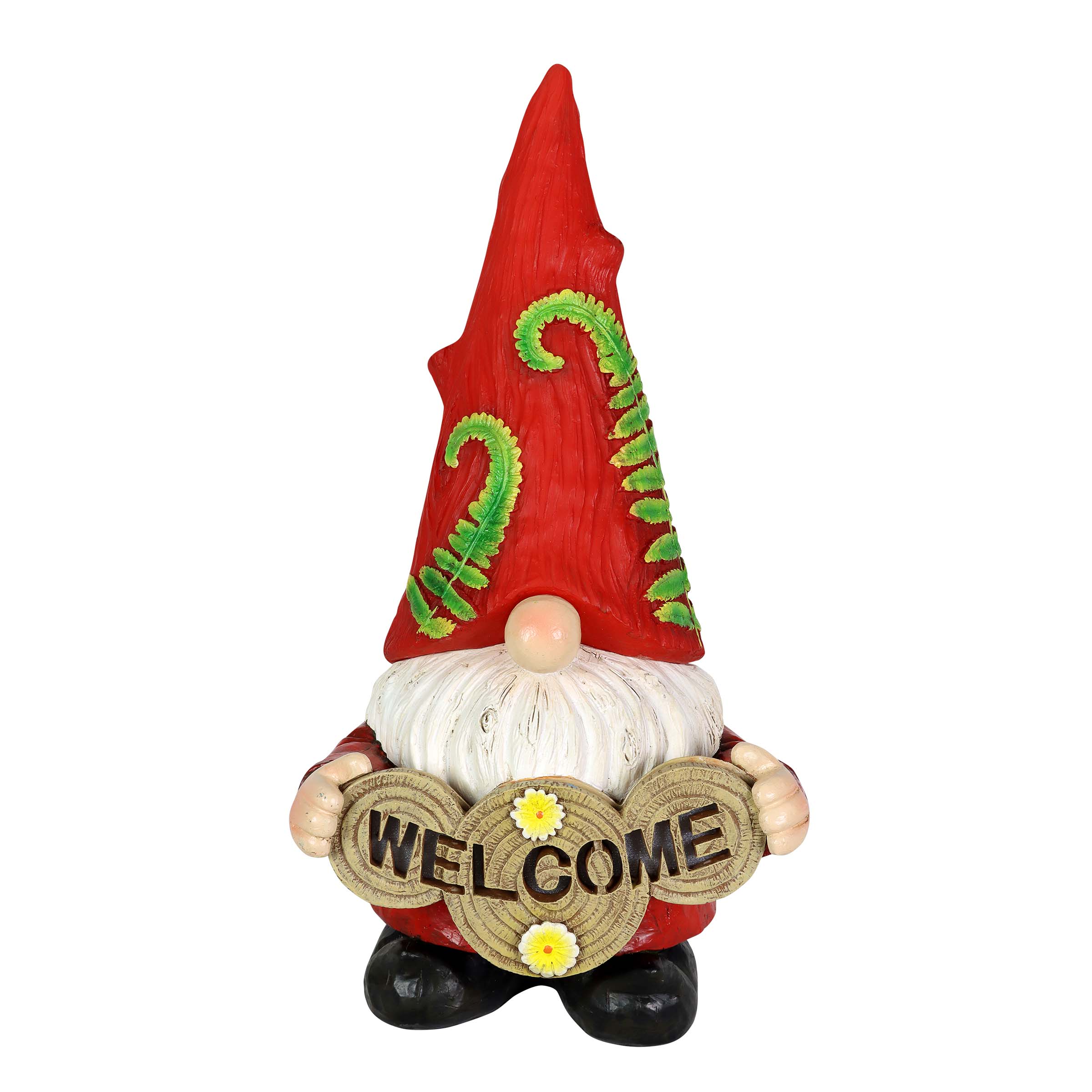 Exhart 74111-RS 11.73-in H x 6.3-in W Red Gnome Garden Statue