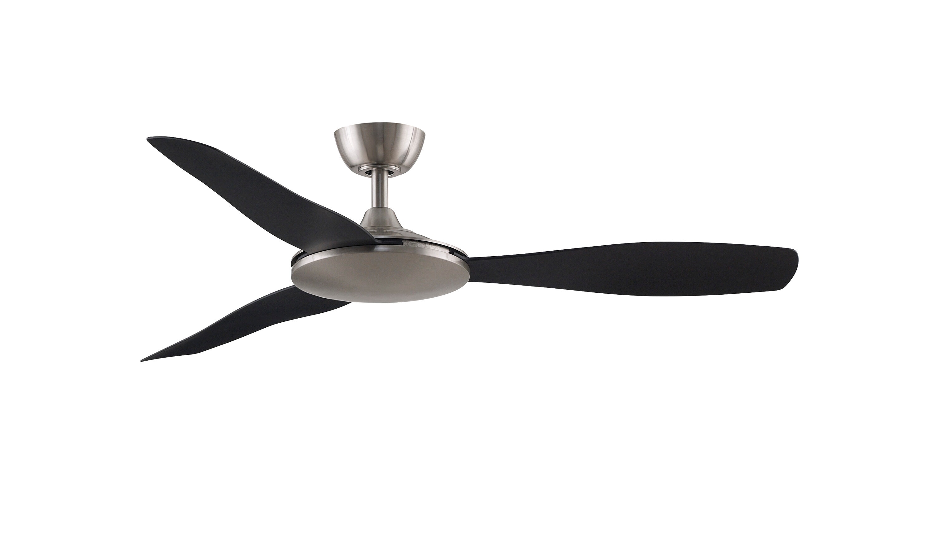 Fanimation GlideAire 52-in Brushed Nickel with Black Blades Indoor/Outdoor Smart Propeller Ceiling Fan and Remote (3-Blade) FPD8520BNBL Sansujyuku sansujyuku.com