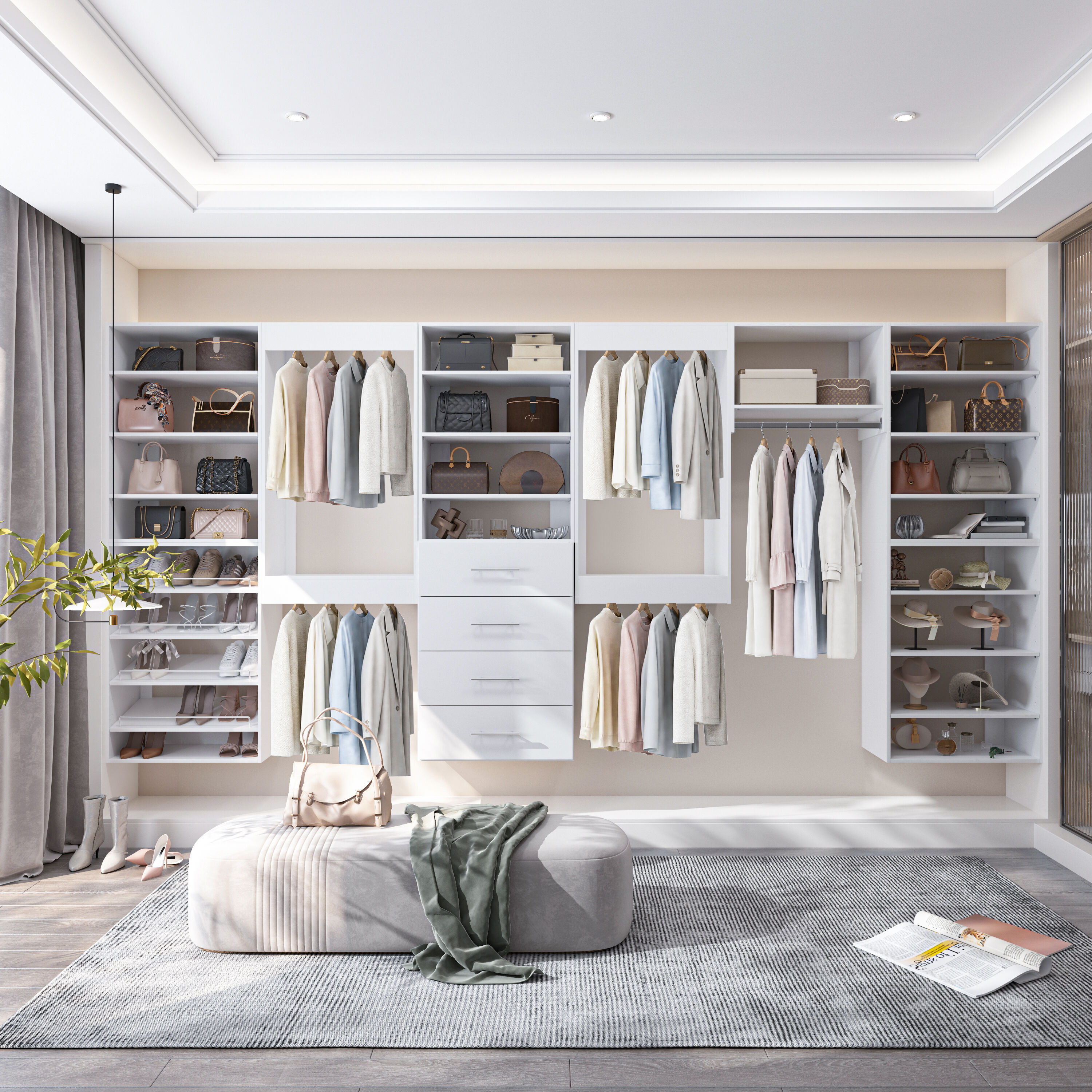 LUXEYARD LO-MODEL2-31-ZJL Wood-Closet-Kits - View #5