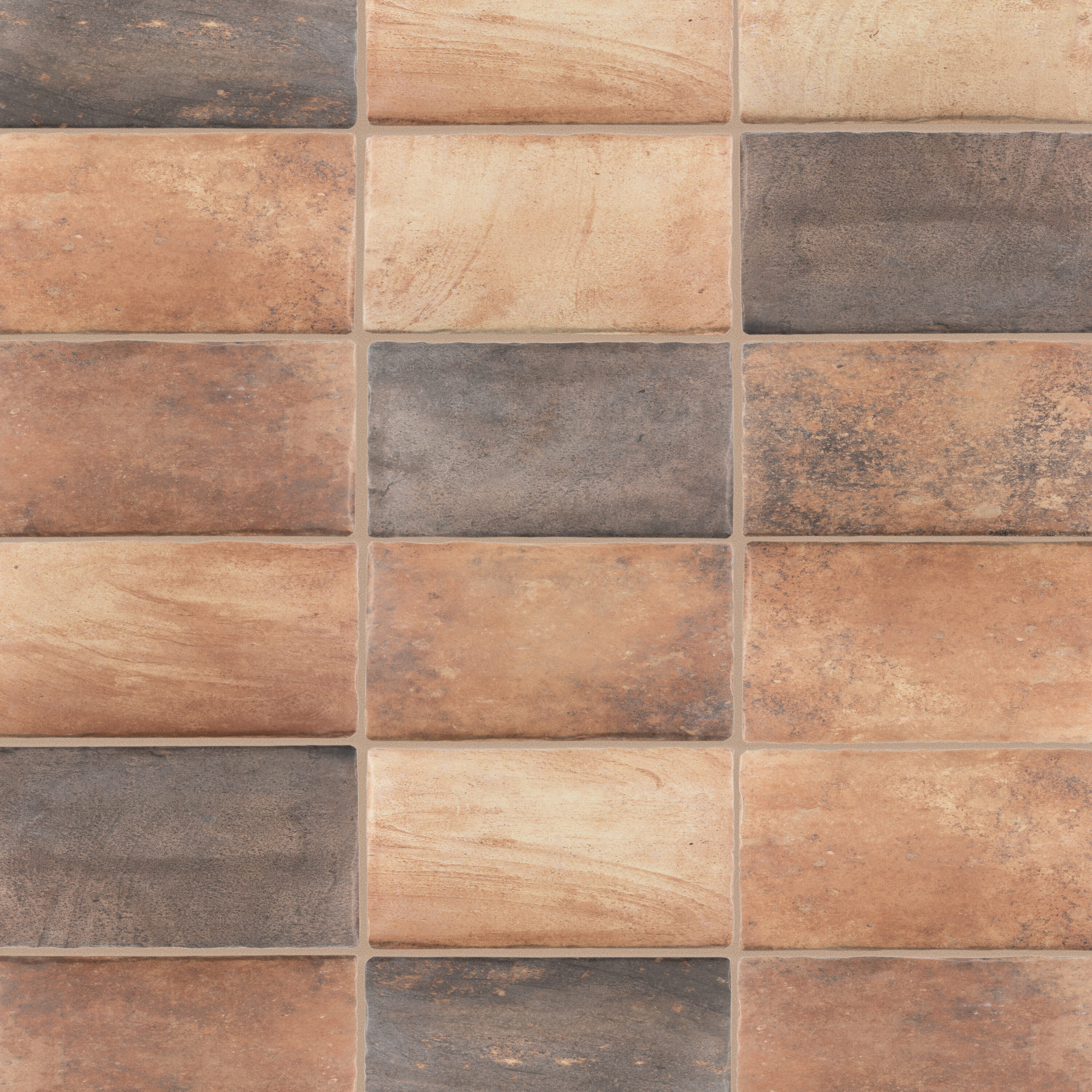 Affinity Tile FNA13TLF Tech Land Fire 9-in x 13-in Matte Porcelain Stone look Standard Floor and Wall Tile ( 8.91-sq ft Carton )