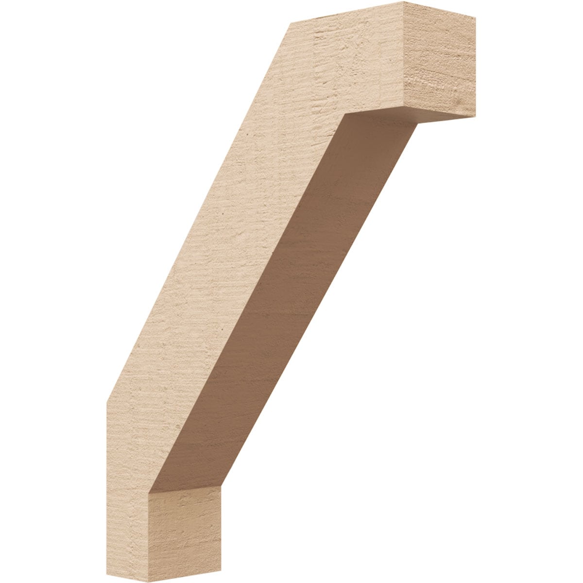 Ekena Millwork BRCUR03X12X16BURRCPR 3-in x 16-in x 12-in Primed Urethane Burlington Rough Cedar TimberThane Knee Brace