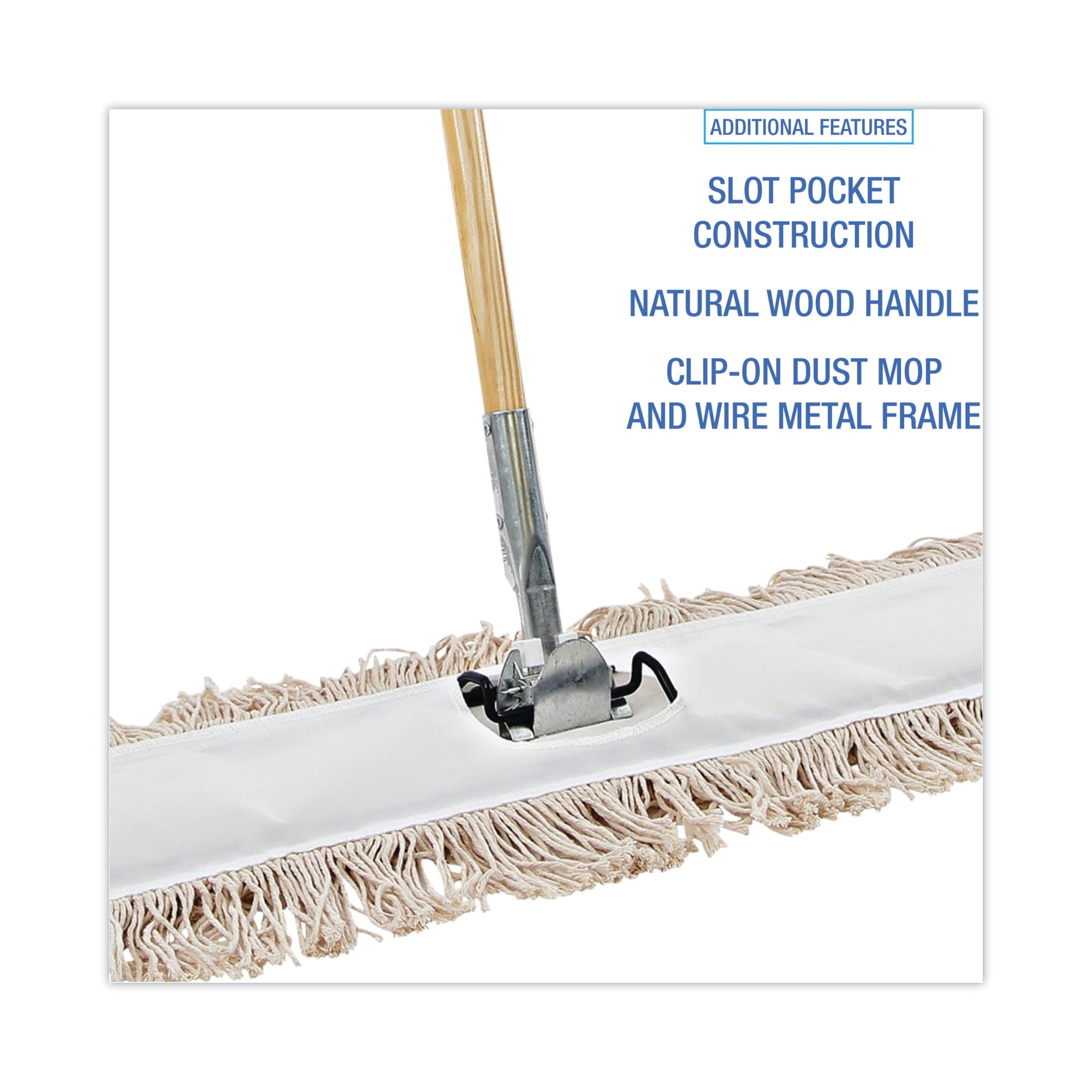 Dry Dust Mop Replacement Head With Frame