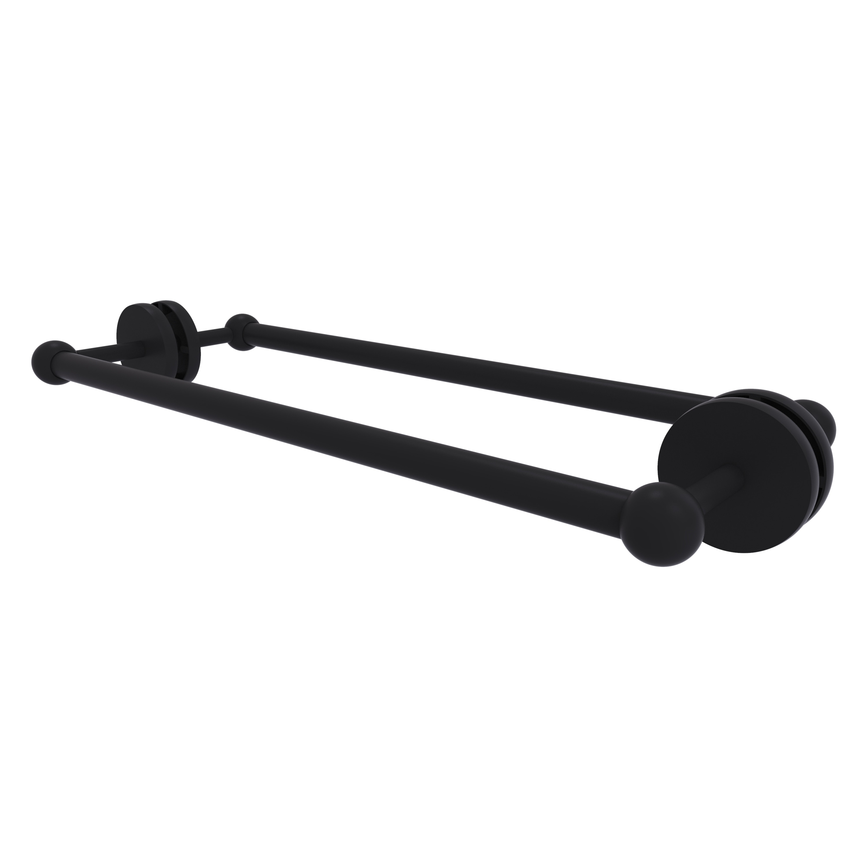 Allied Brass P1000-41-BB-18-BKM Prestige Skyline 18-in double Matte Black Wall mount Double Towel Bar