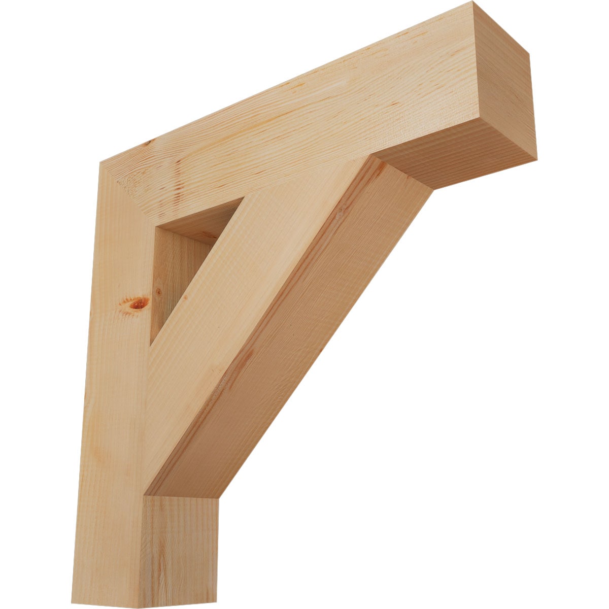 Ekena Millwork BKT06X28X28TRA05SDF Traditional block smooth 5-1/2-in x 28-in x 28-in Douglas Fir Wood Standard Bracket