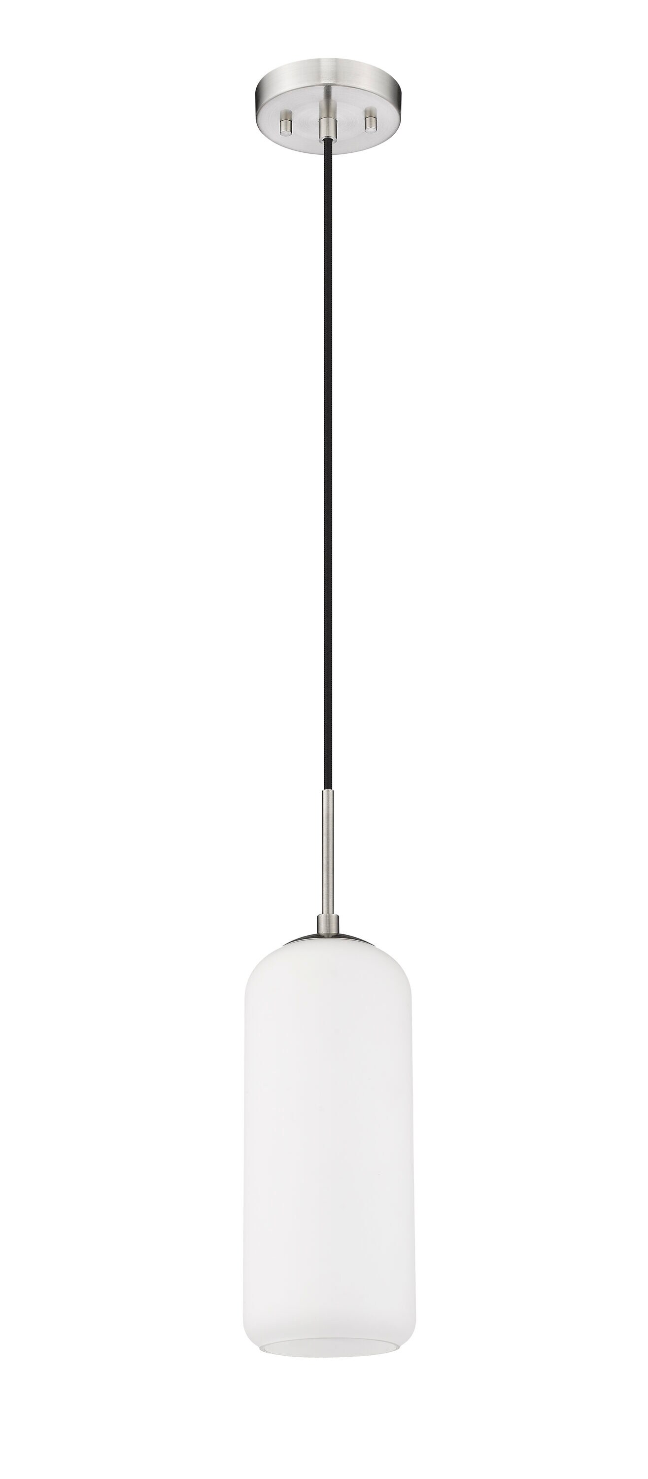 Monty 17" Brushed Nickel and Glass LED Pendant Light
