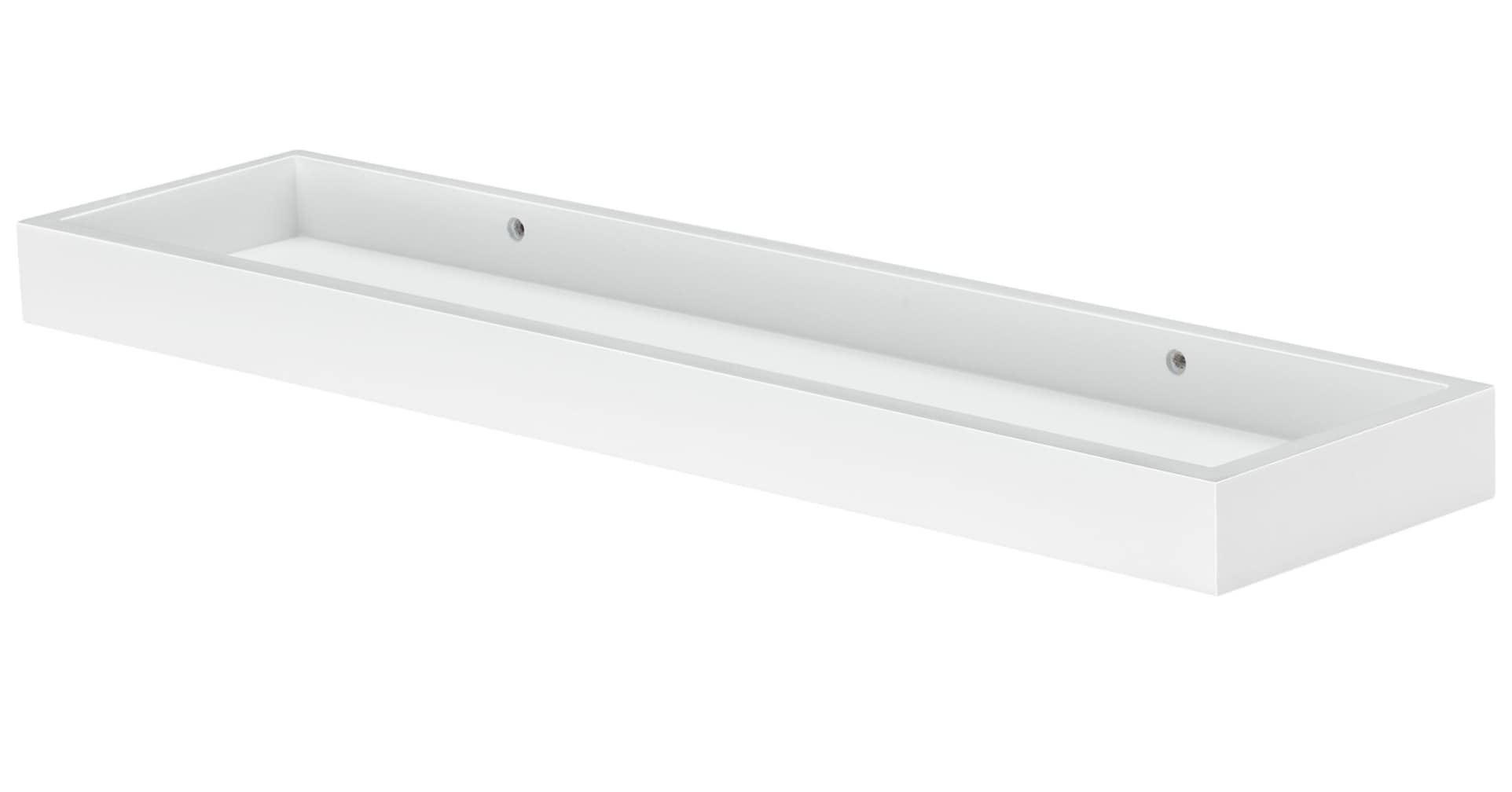 DOLLE 114057 23.6-Inches L x 5.9-Inches D x 1.6-Inches H White MDF Rectangular Floating shelf