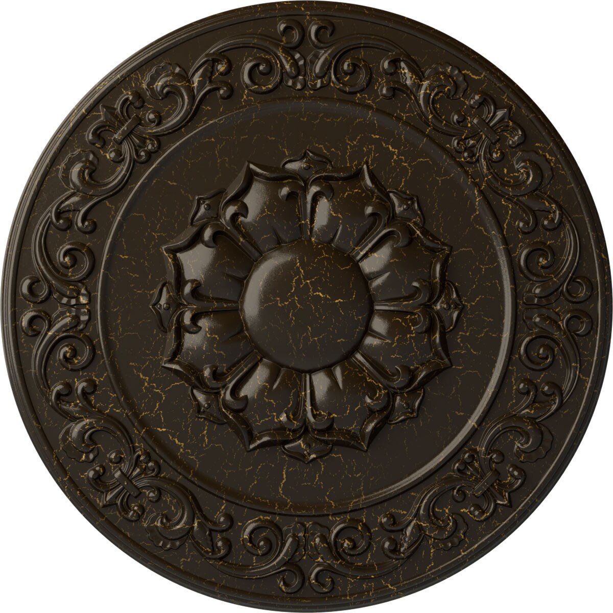 Ekena Millwork CM27SYSHC Sydney 27.75-in W x 27.75-in L Painted Stone Hearth Crackle Polyurethane Whole Ceiling Medallion