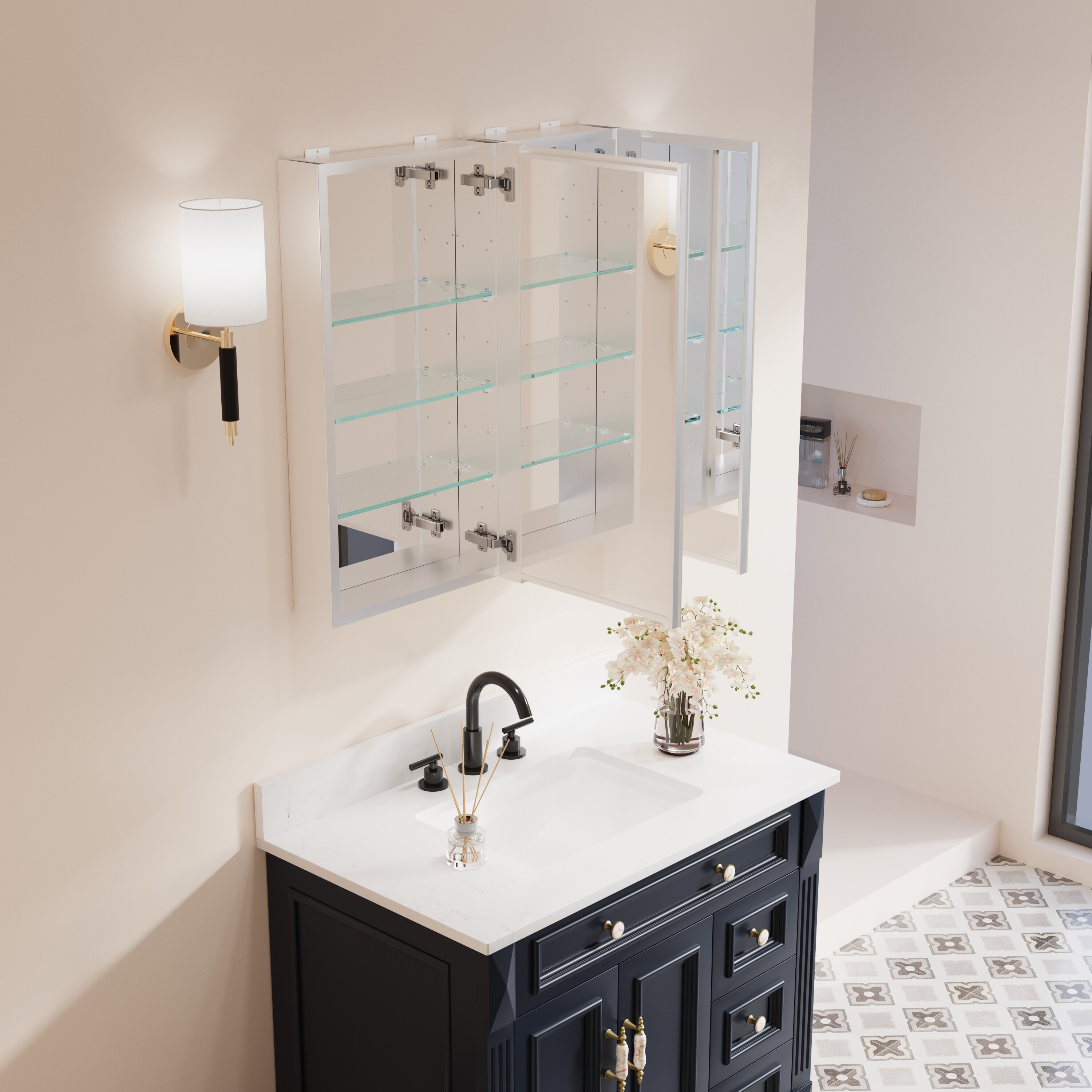 Forclover WBSG-127892 Bathroom-Medicine-Cabinets - View #10