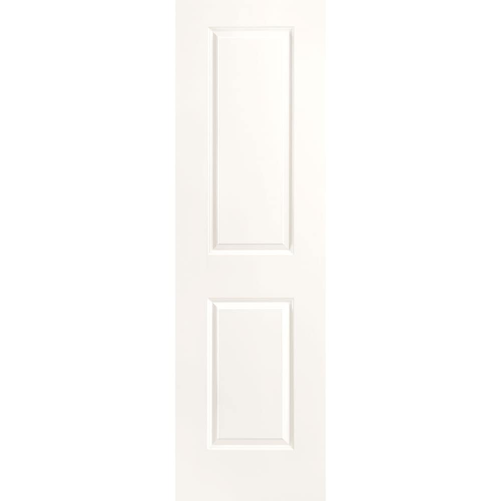 Masonite 1315968 Traditional 24-in x 80-in Snowstorm 2-panel square Smooth Solid core Prefinished Molded composite Slab Door