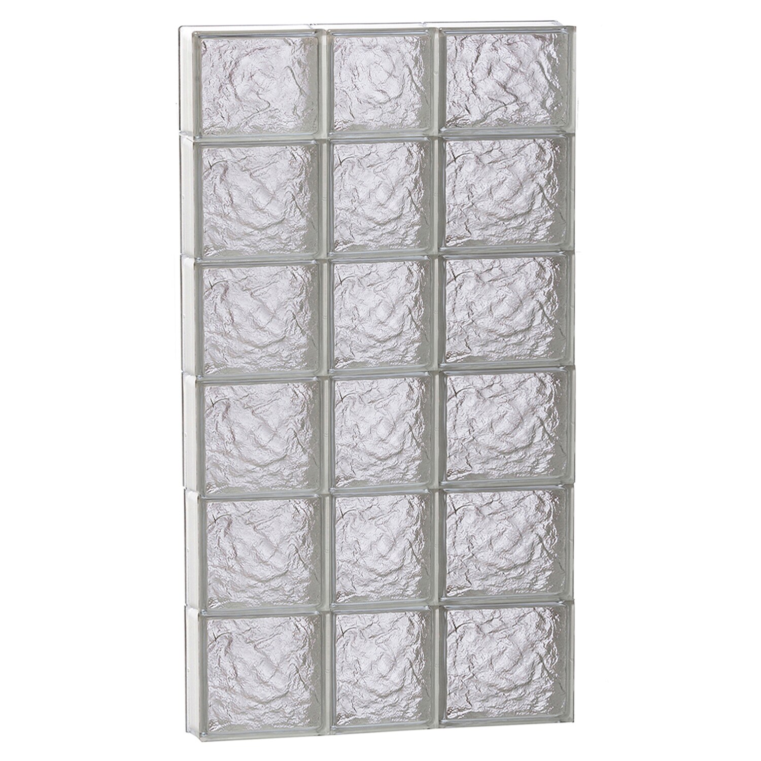 REDI2SET S2246IS Ice Glass 21-1/4-in x 44-1/2-in Frameless Replacement Glass Block Window