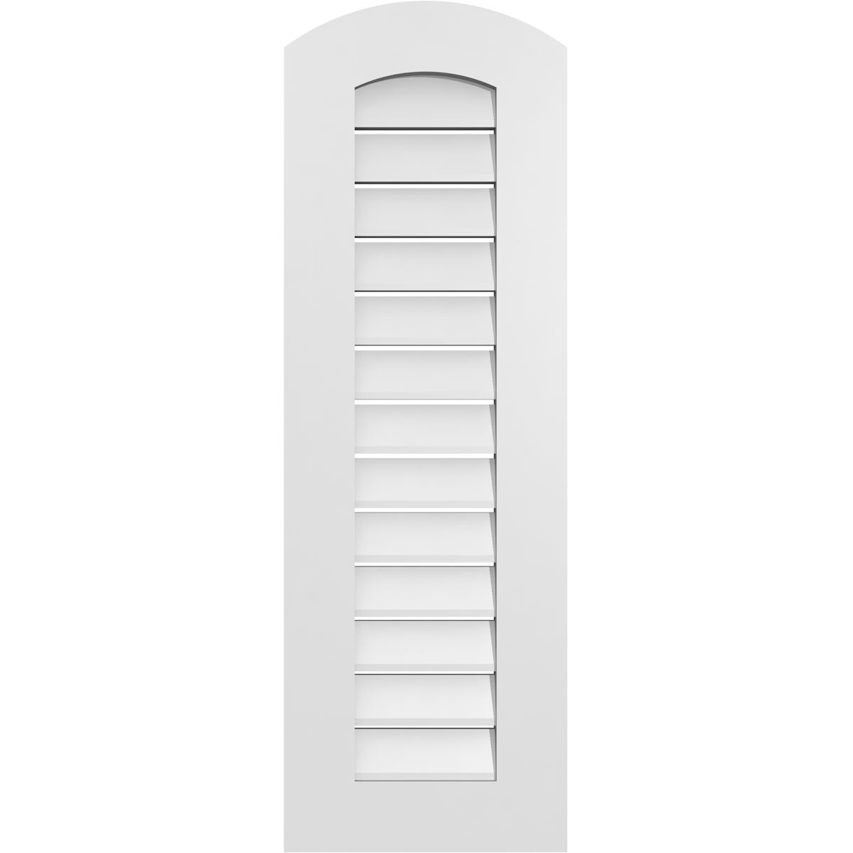 Ekena Millwork GVPAR14X4201SF 14-Inches x 42-Inches Off-white Round top PVC Gable Louver Vent