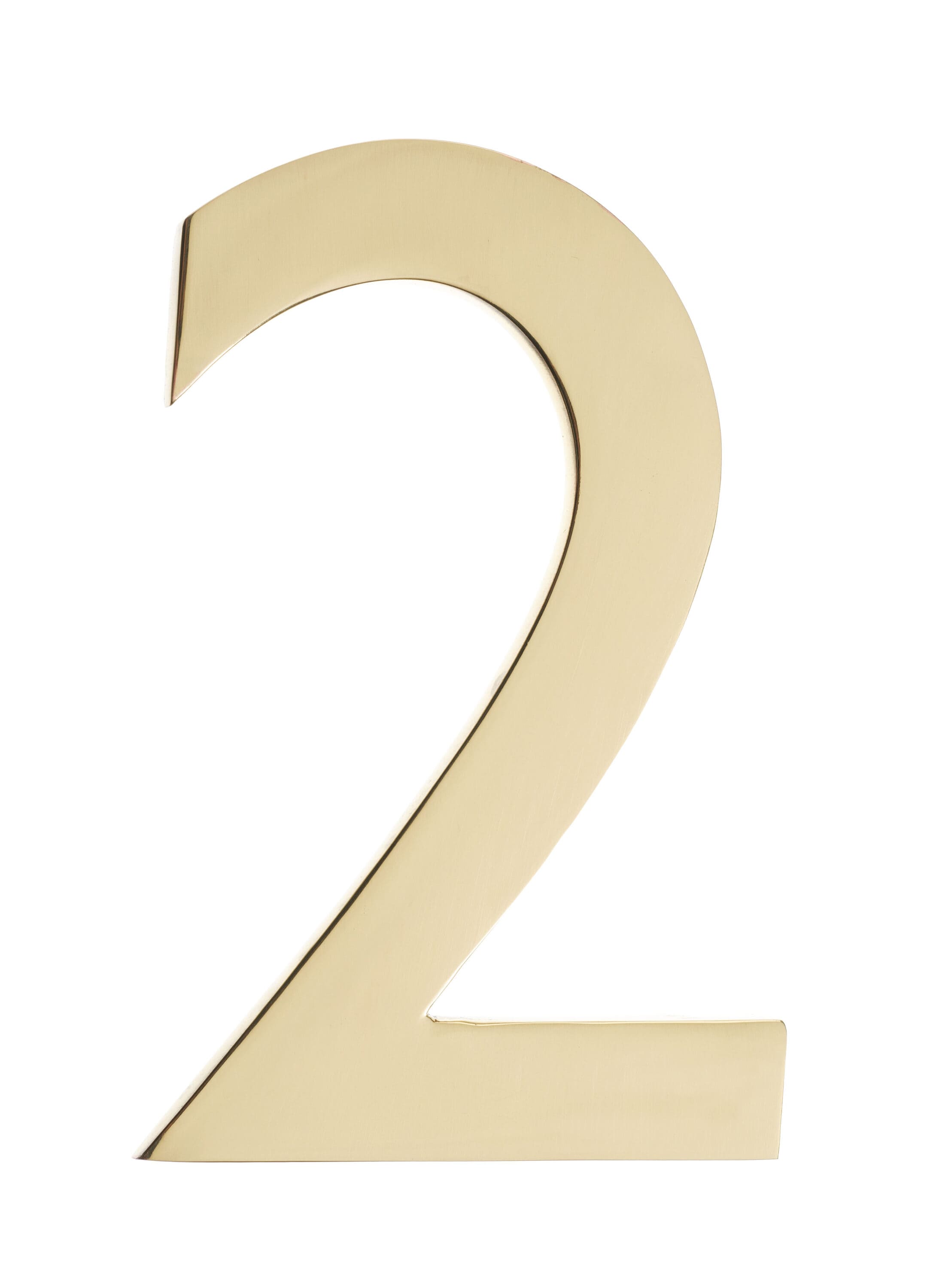 Architectural Mailboxes 3585PB-2 5-in Polished brass Number 2