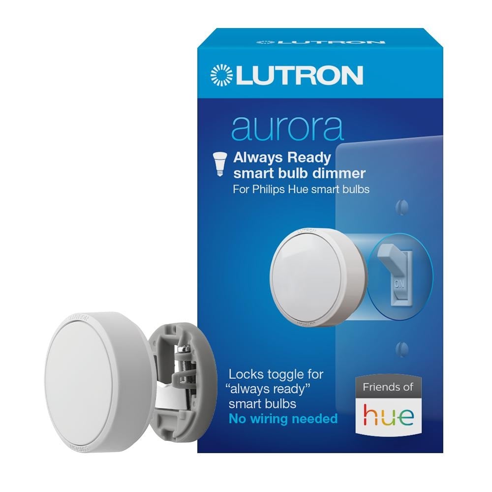 gødning reagere det samme Lutron Aurora Single-pole/3-way Smart Rotary Light Dimmer Switch, White in  the Light Dimmers department at Lowes.com